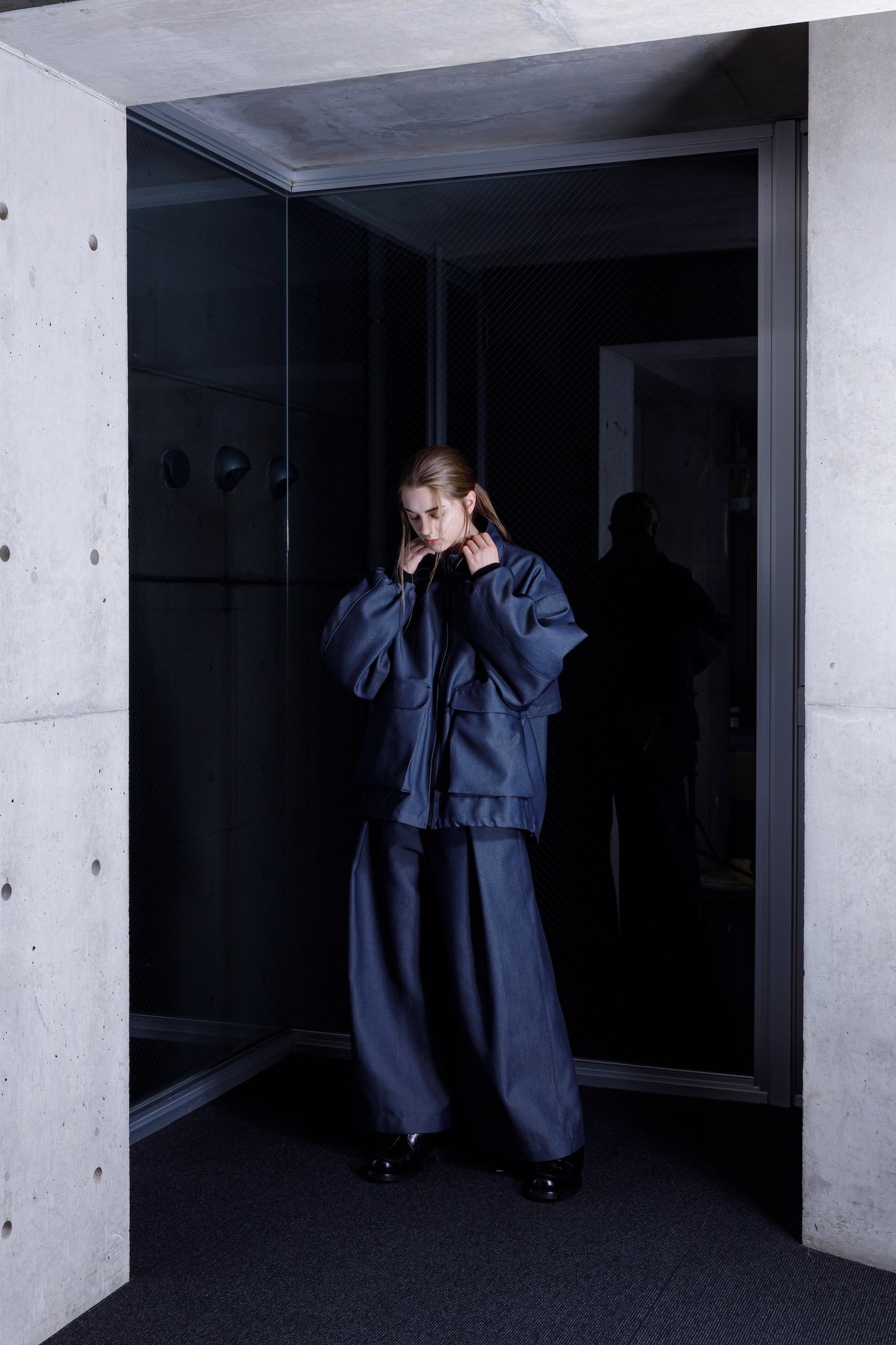 VOAAOV UNCHANGED DENIM BLAZER