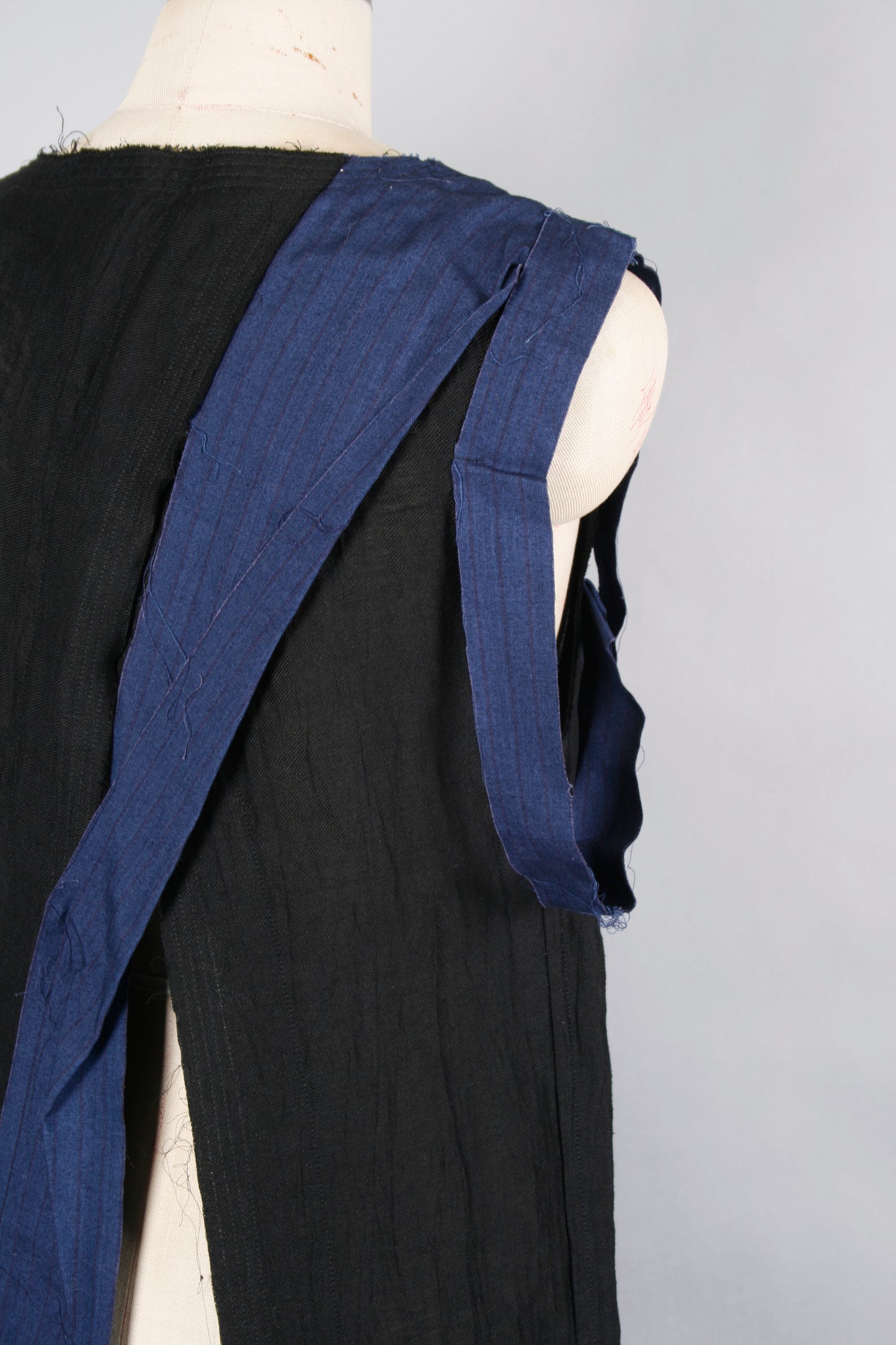 Yohji Yamamoto FEMME BI-COLOR CUTTING SLEEVELESS ONEPIECE