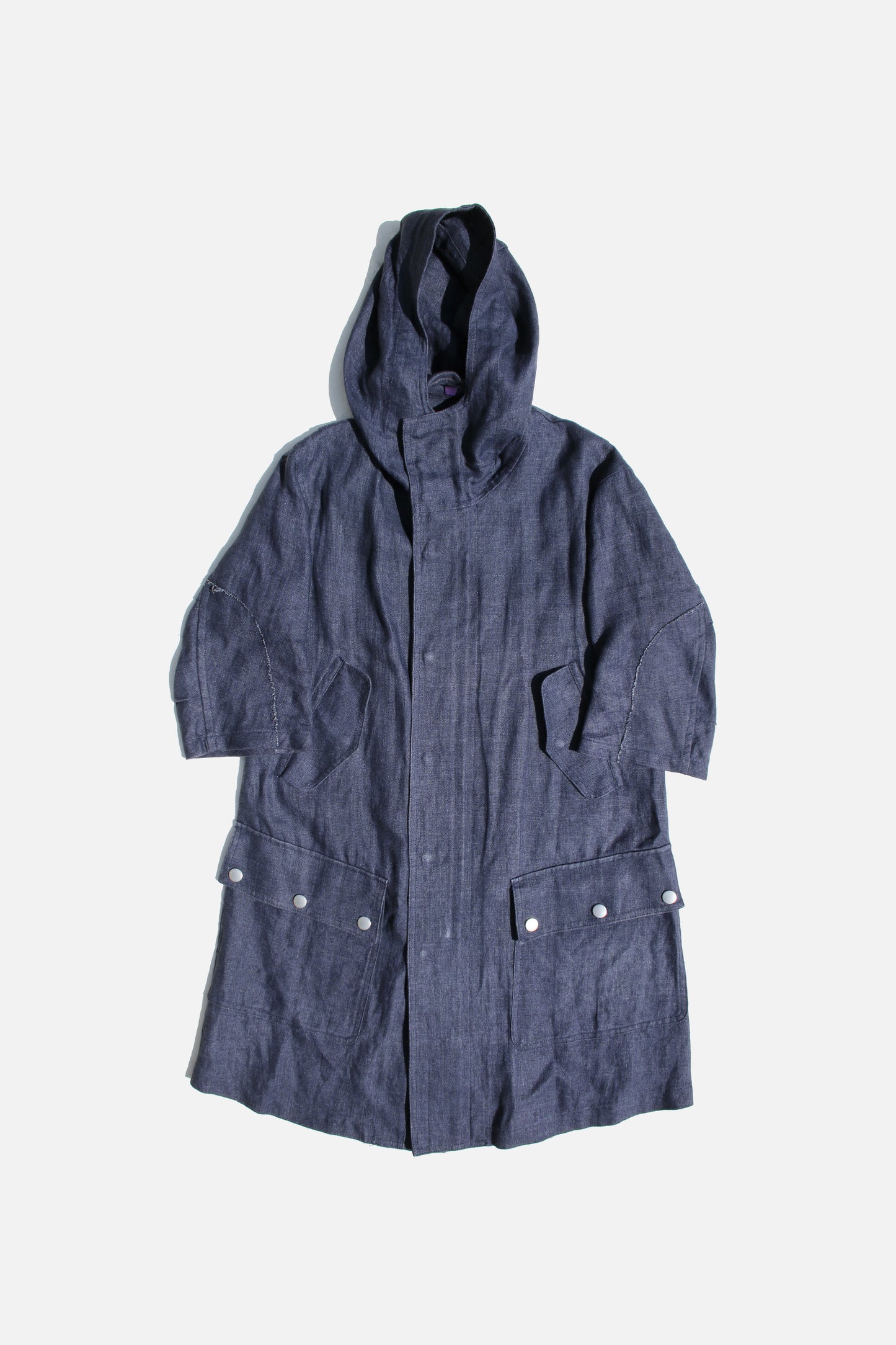 Y's SHORT SLEEVE LINEN MODS COAT NAVY