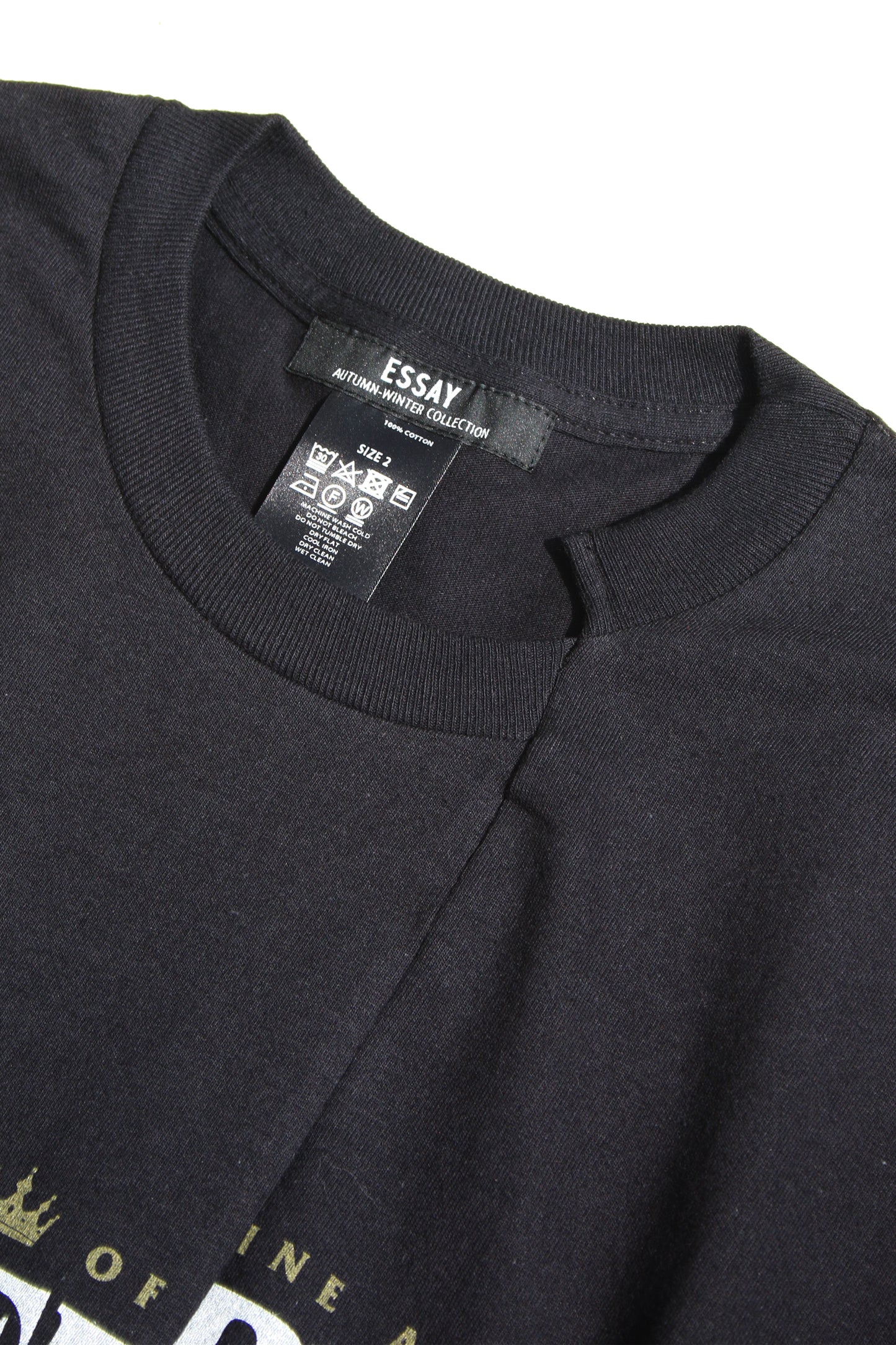 ESSAY CUT UP LONG LAYER T-SHIRT - ANTWERPEN BLACK