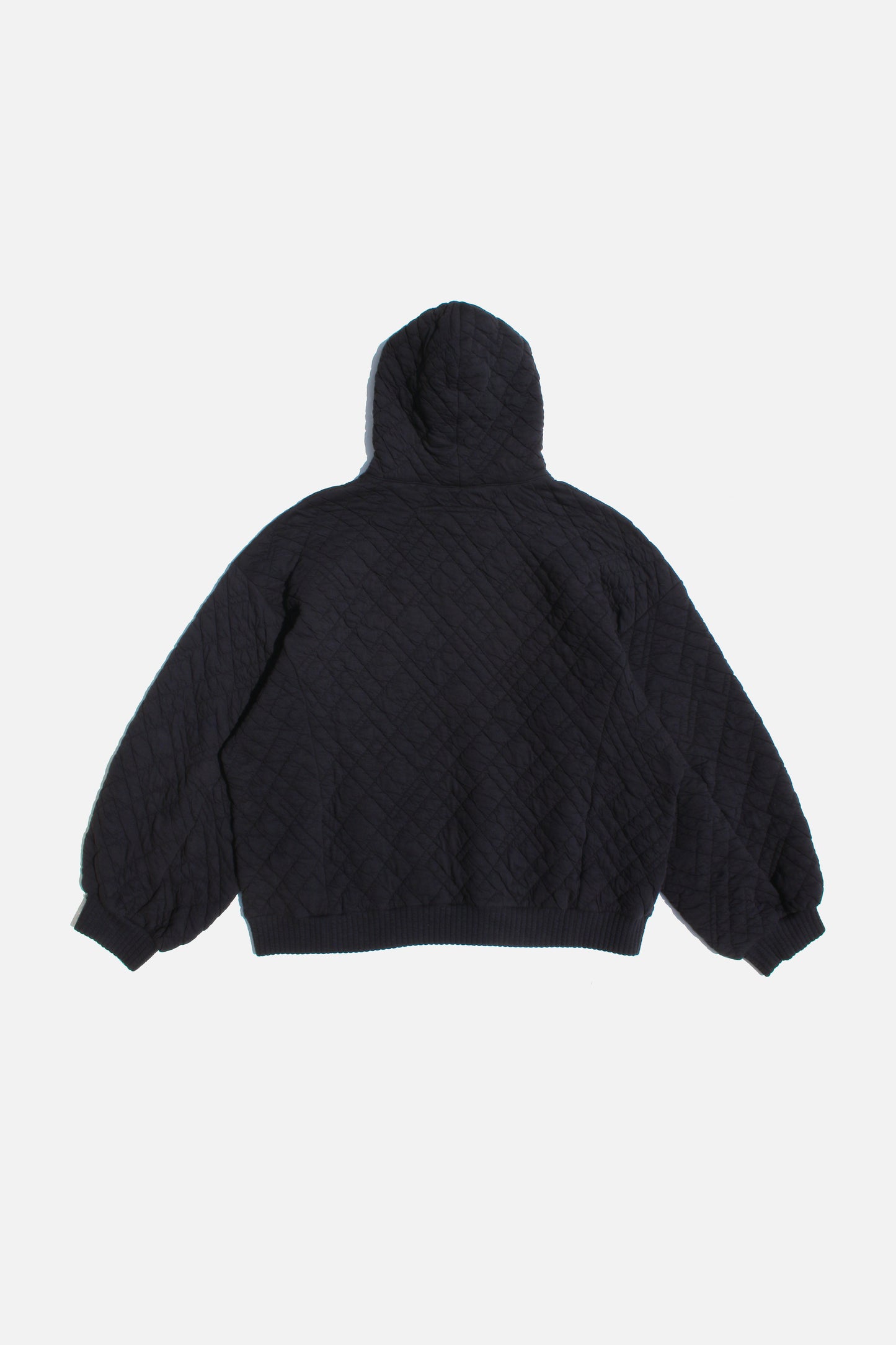 MY BEAUTIFUL LANDLET QUILTED JACQUARD BIG HOODIE - BLACK