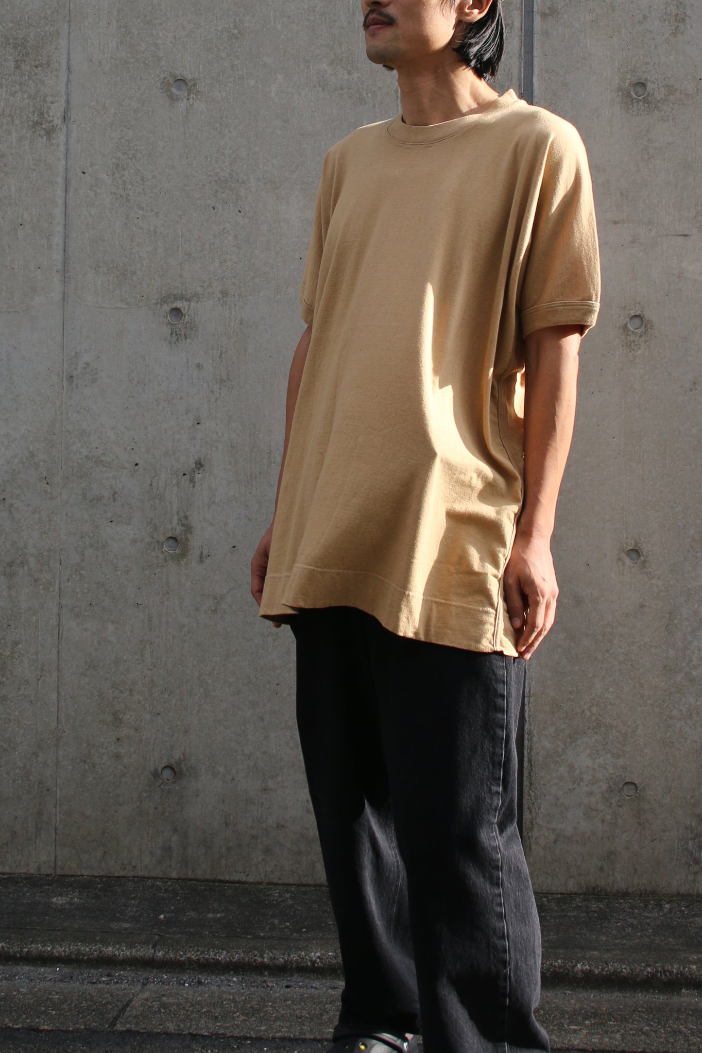 O PROJECT COTTON HEMP JERSEY SS TEE - YELLOW BEIGE