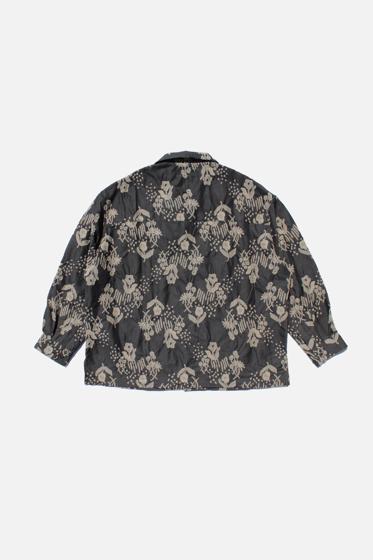 MY BEAUTIFUL LANDLET ORIGINAL FLOWER JACQUARD SHIRT - BLACK