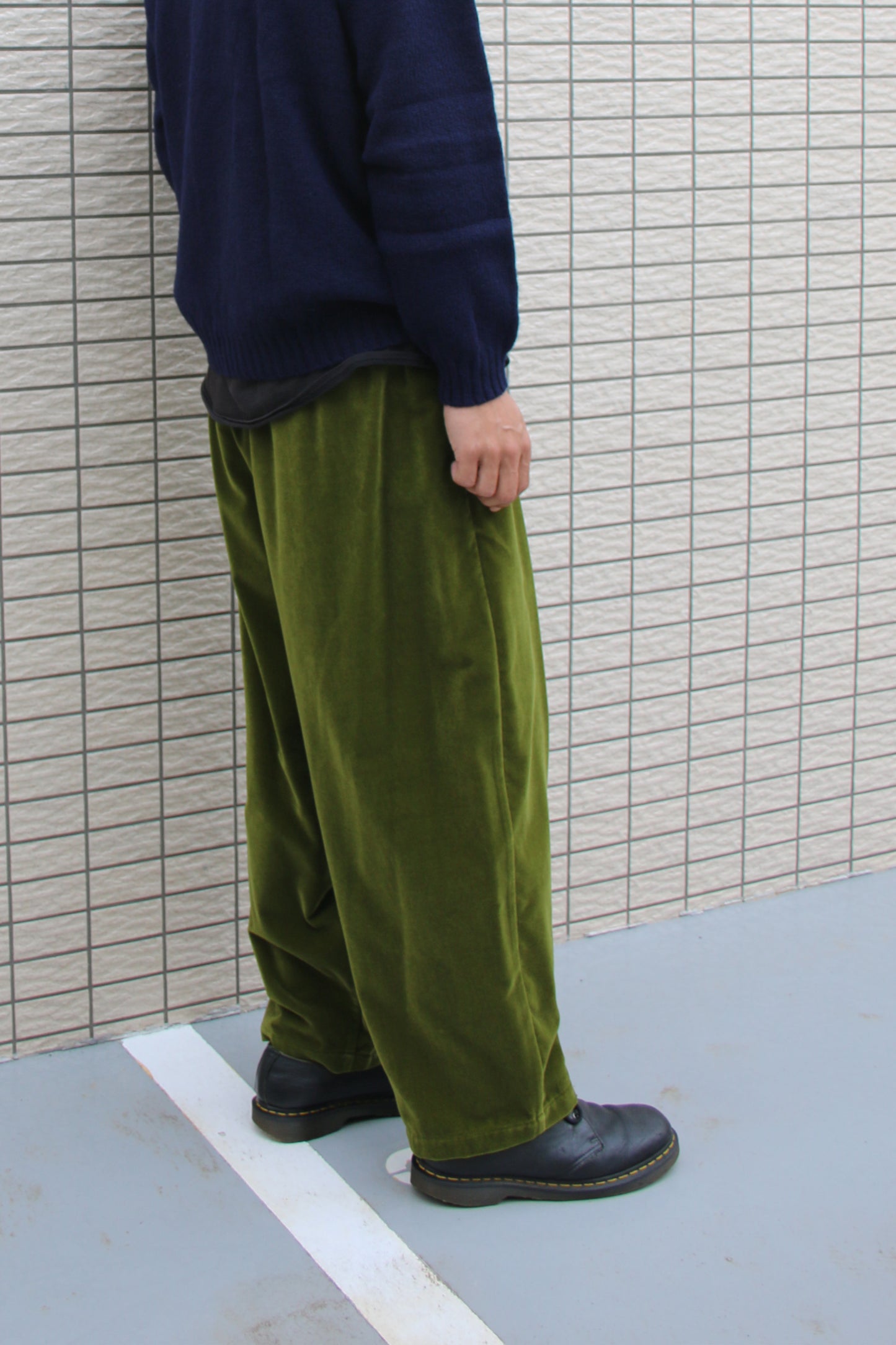 MY BEAUTIFUL LANDLET VELVET USED FINISH PANTS