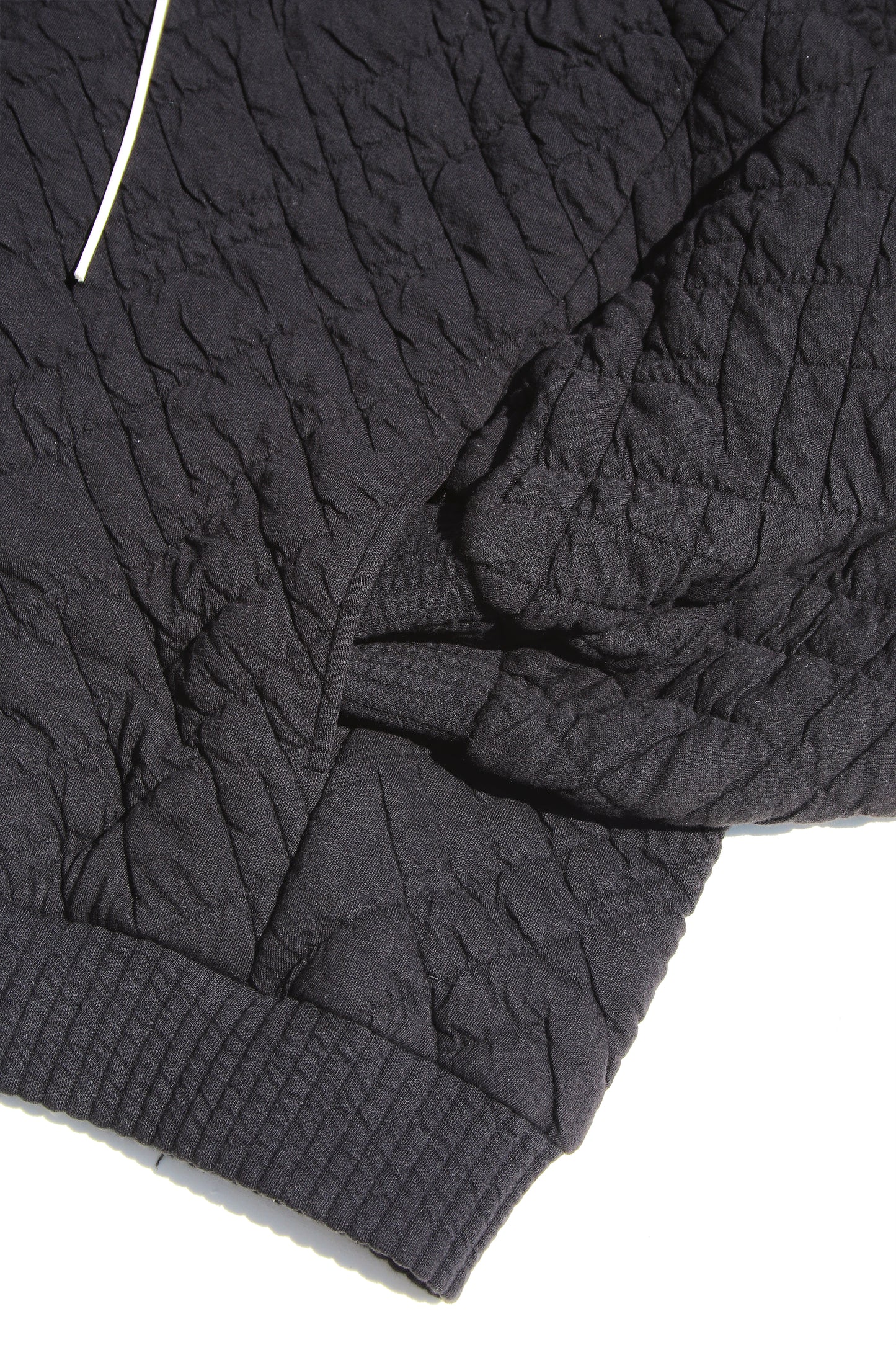 MY BEAUTIFUL LANDLET QUILTED JACQUARD BIG HOODIE - BLACK