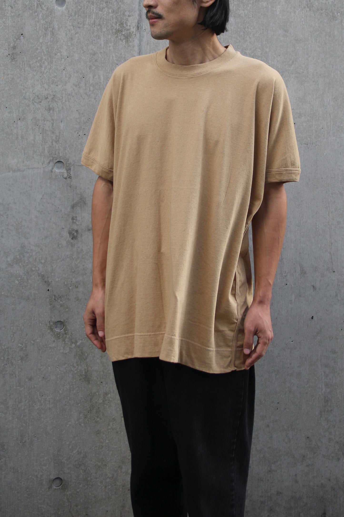O PROJECT COTTON HEMP JERSEY SS TEE - YELLOW BEIGE