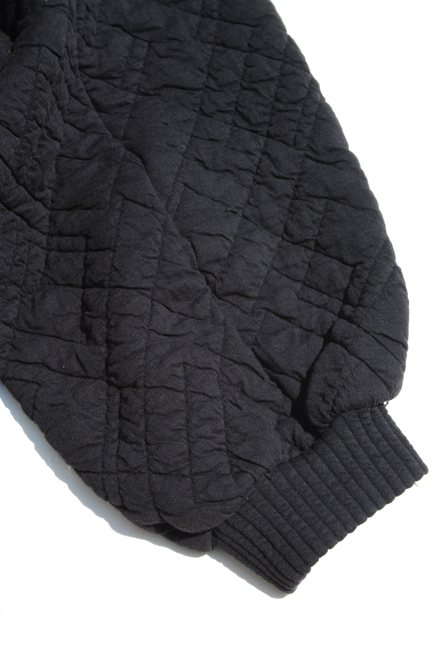 MY BEAUTIFUL LANDLET QUILTED JACQUARD BIG HOODIE - BLACK