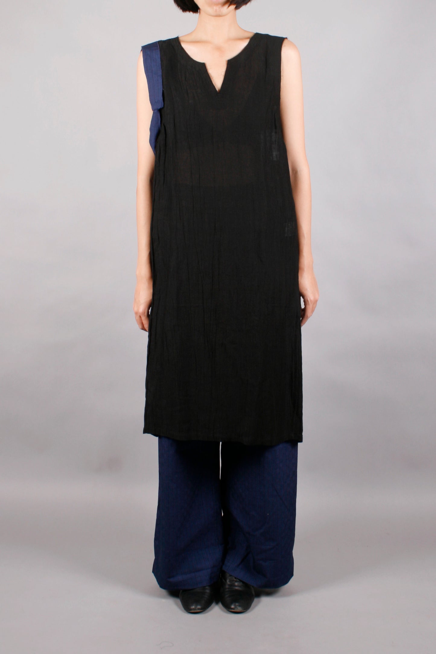 Yohji Yamamoto FEMME BI-COLOR CUTTING SLEEVELESS ONEPIECE