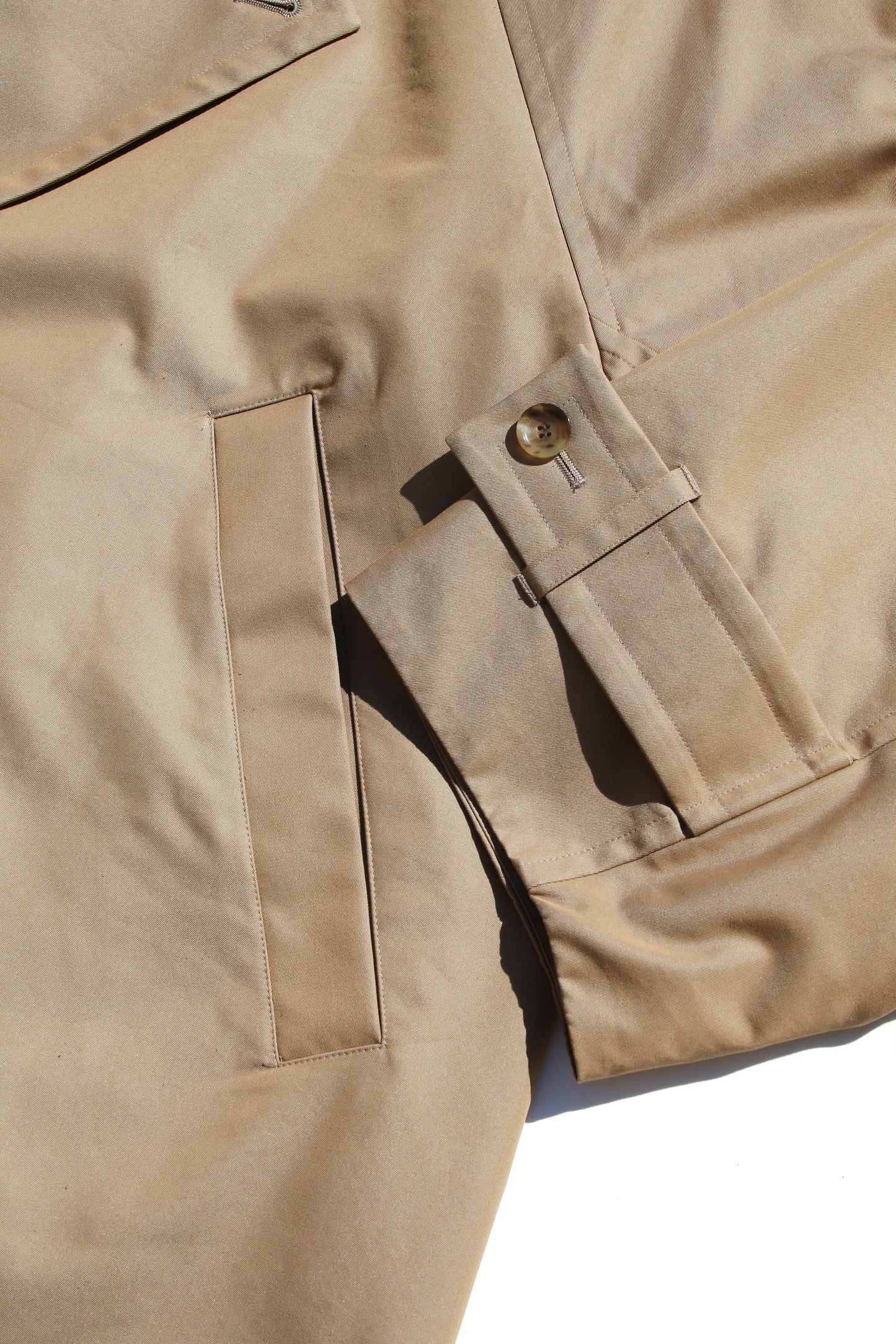 VOAAOV SUPIMA COTTON x POLYESTER GABADINE COAT - BEIGE