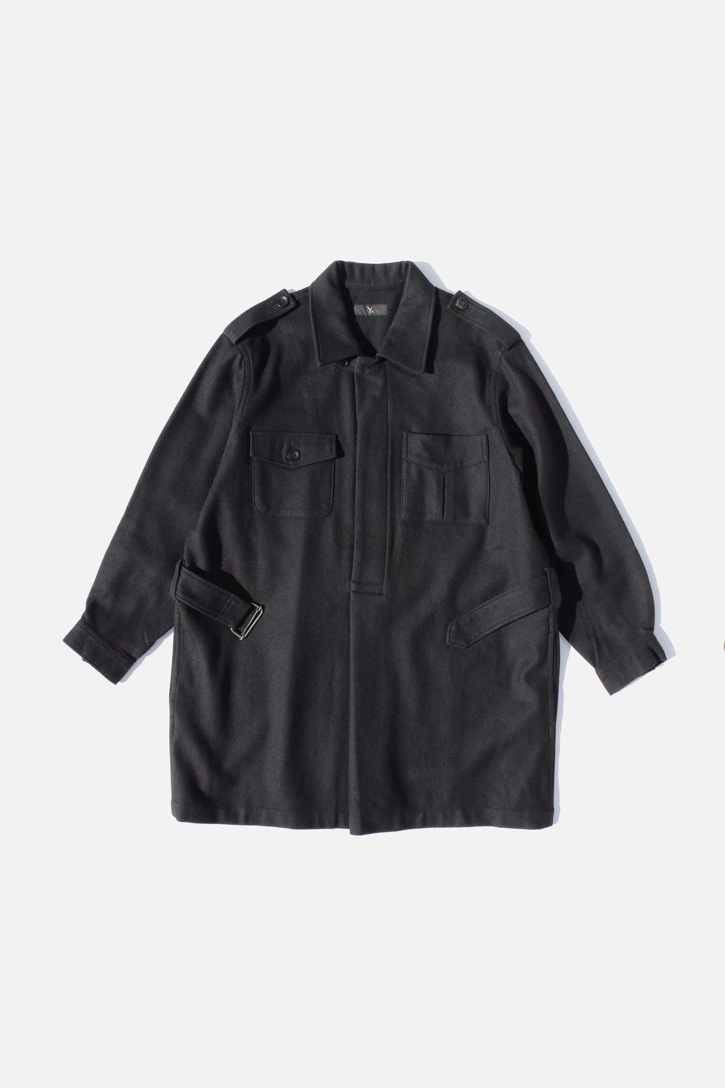 Y's BELT PULLOVER SHIRT BLACK