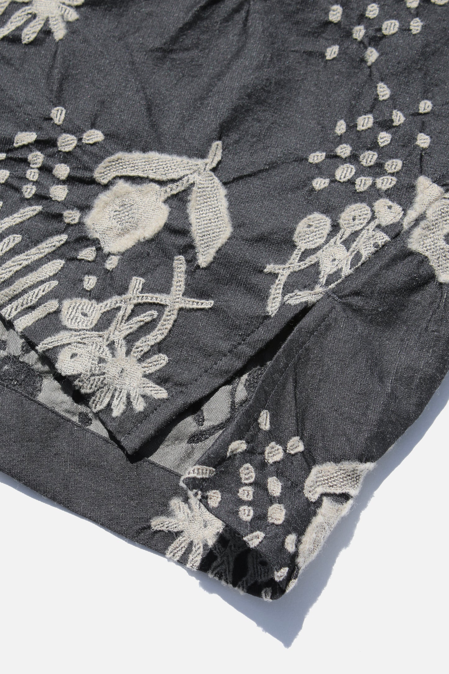 MY BEAUTIFUL LANDLET ORIGINAL FLOWER JACQUARD SHIRT - BLACK