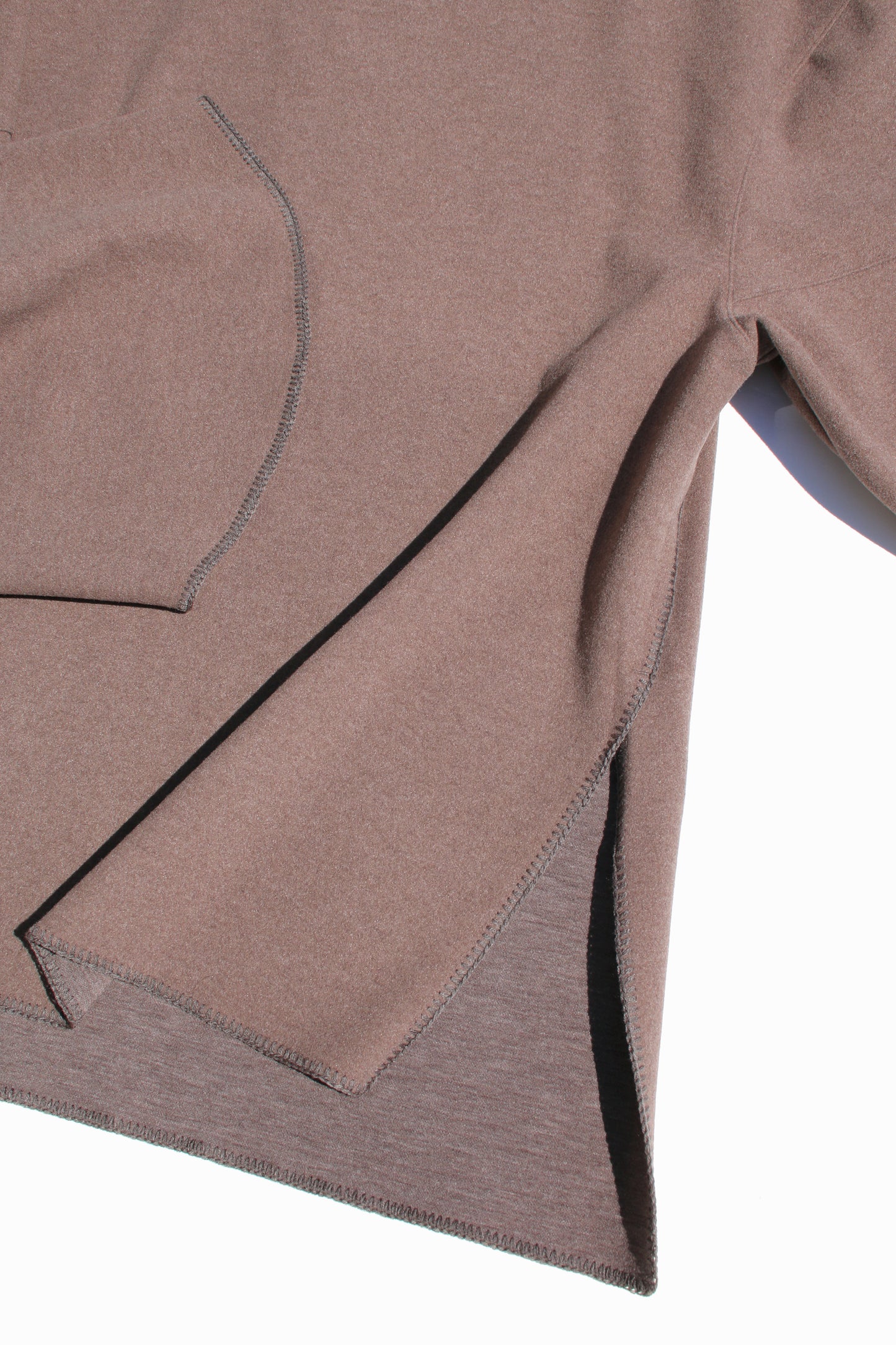 VOAAOV HYBRID RELUX JERJEY PULLOVER - BROWN