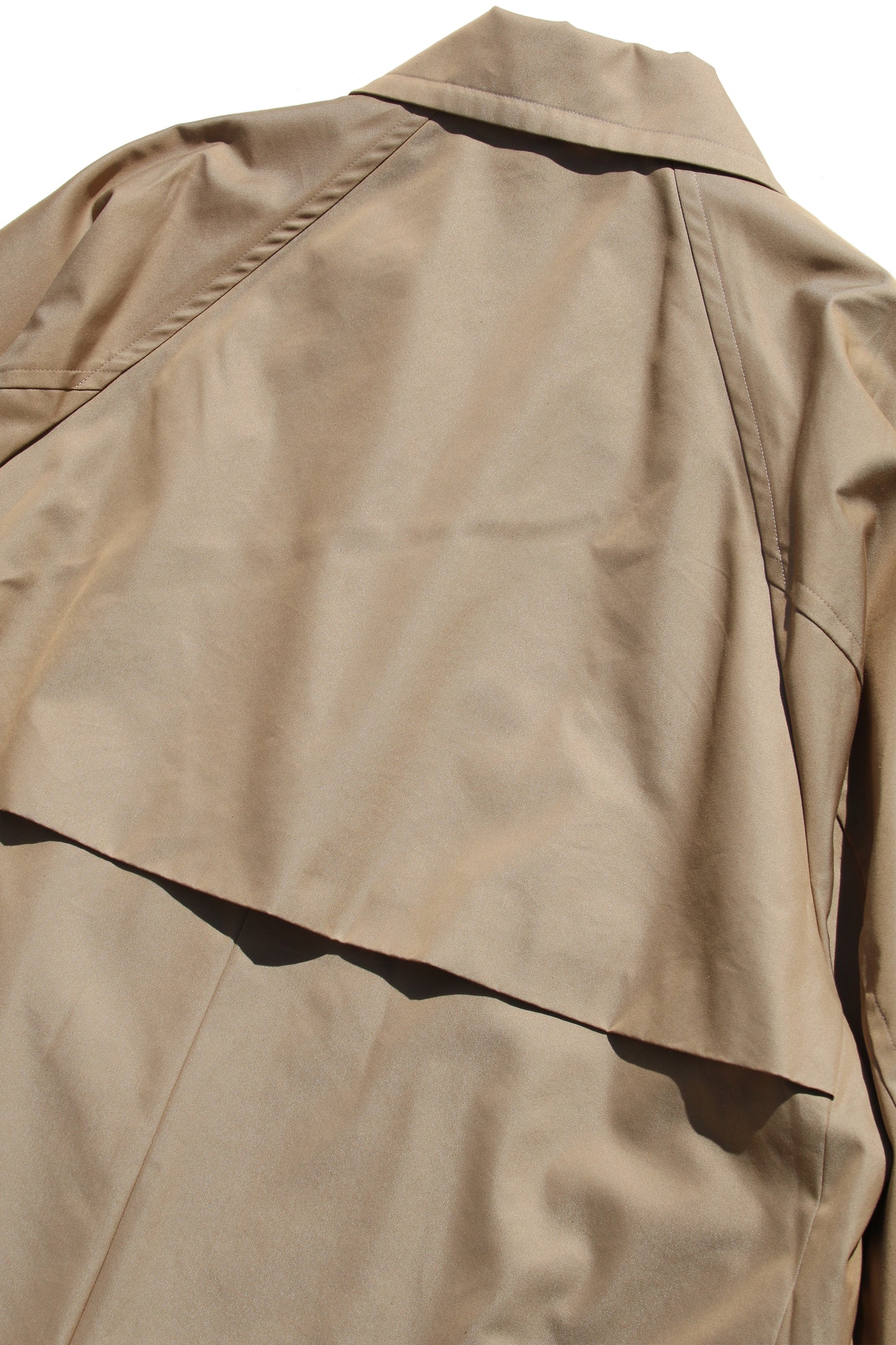 VOAAOV SUPIMA COTTON x POLYESTER GABADINE COAT - BEIGE