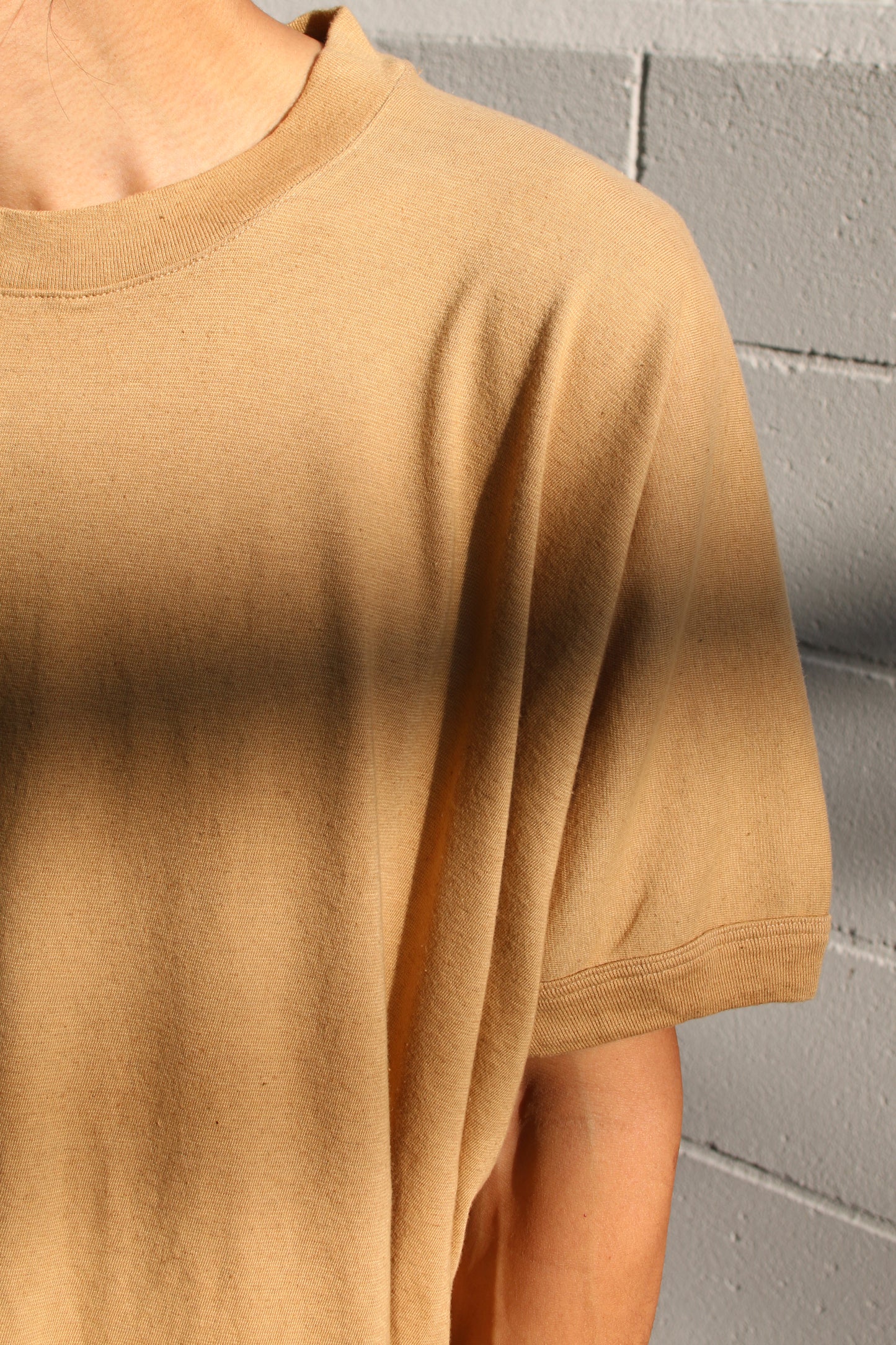 O PROJECT COTTON HEMP JERSEY SS TEE - YELLOW BEIGE