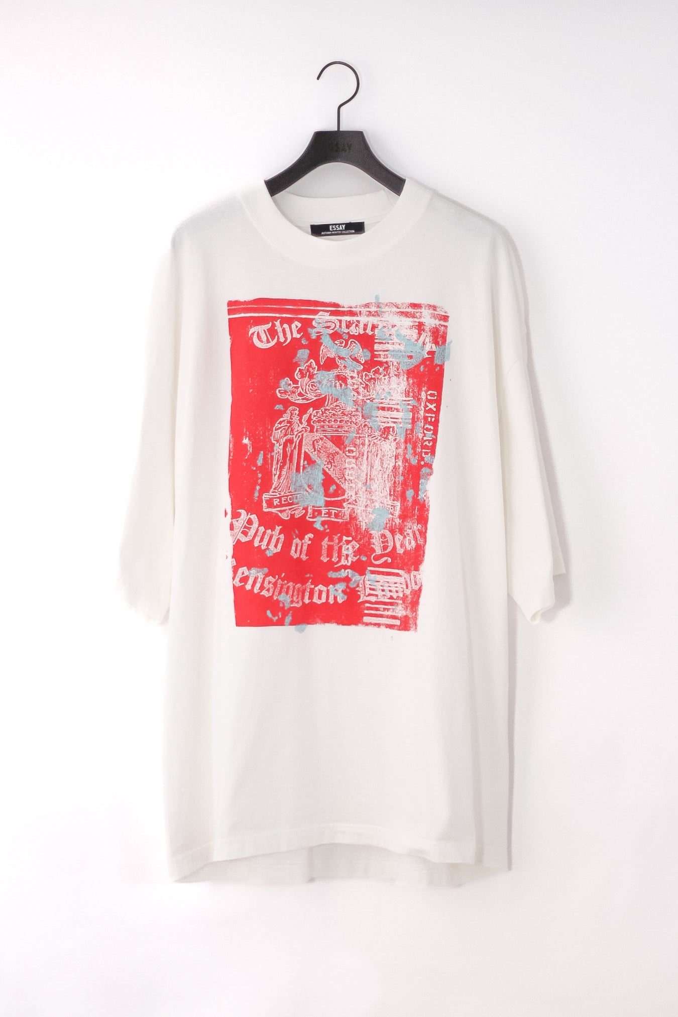 ESSAY PIGMENT DROPSHOULDER T-SHIRT - WHITE
