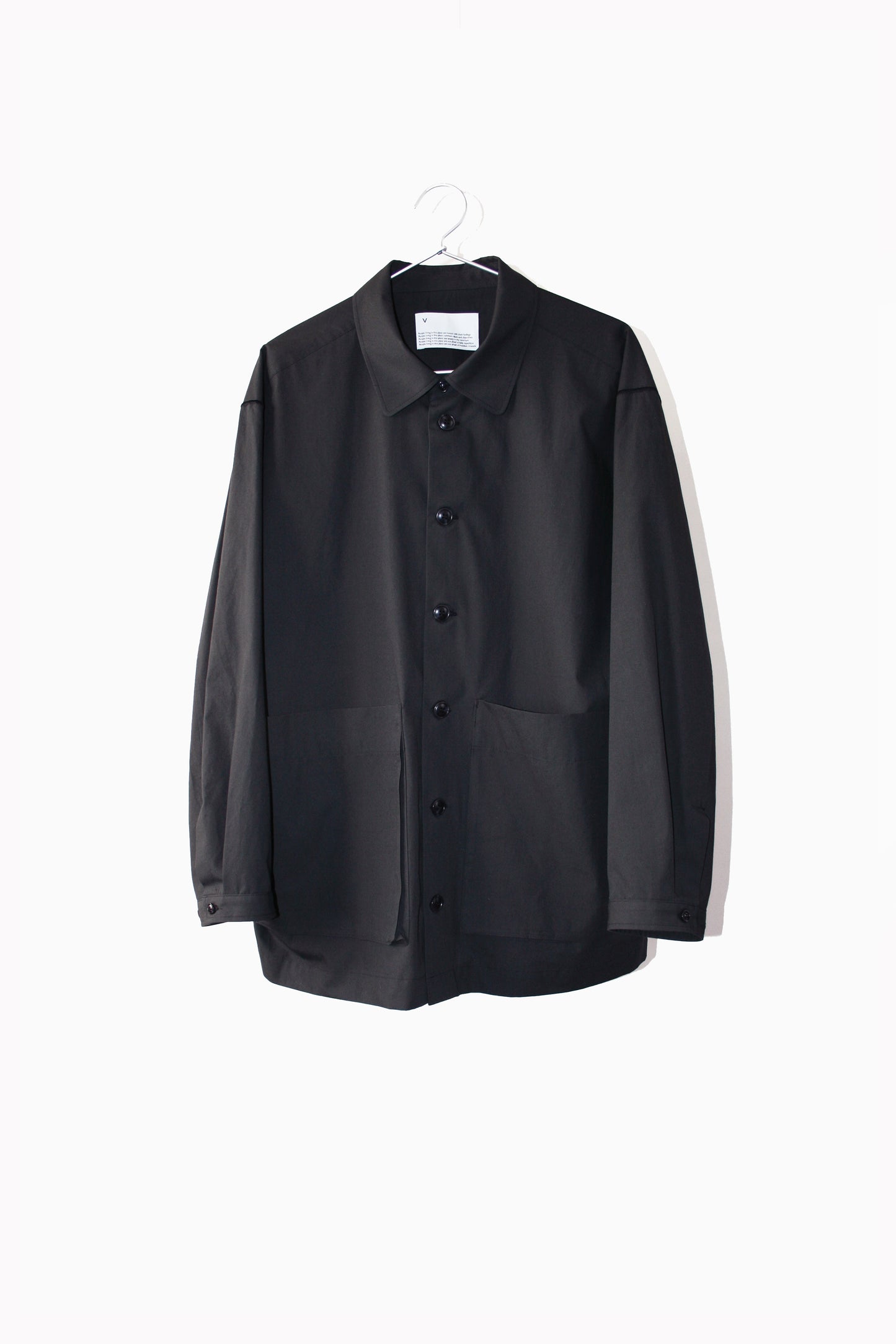 VOAAOV ORGANIC COTTON BROAD SHIRT - BLACK