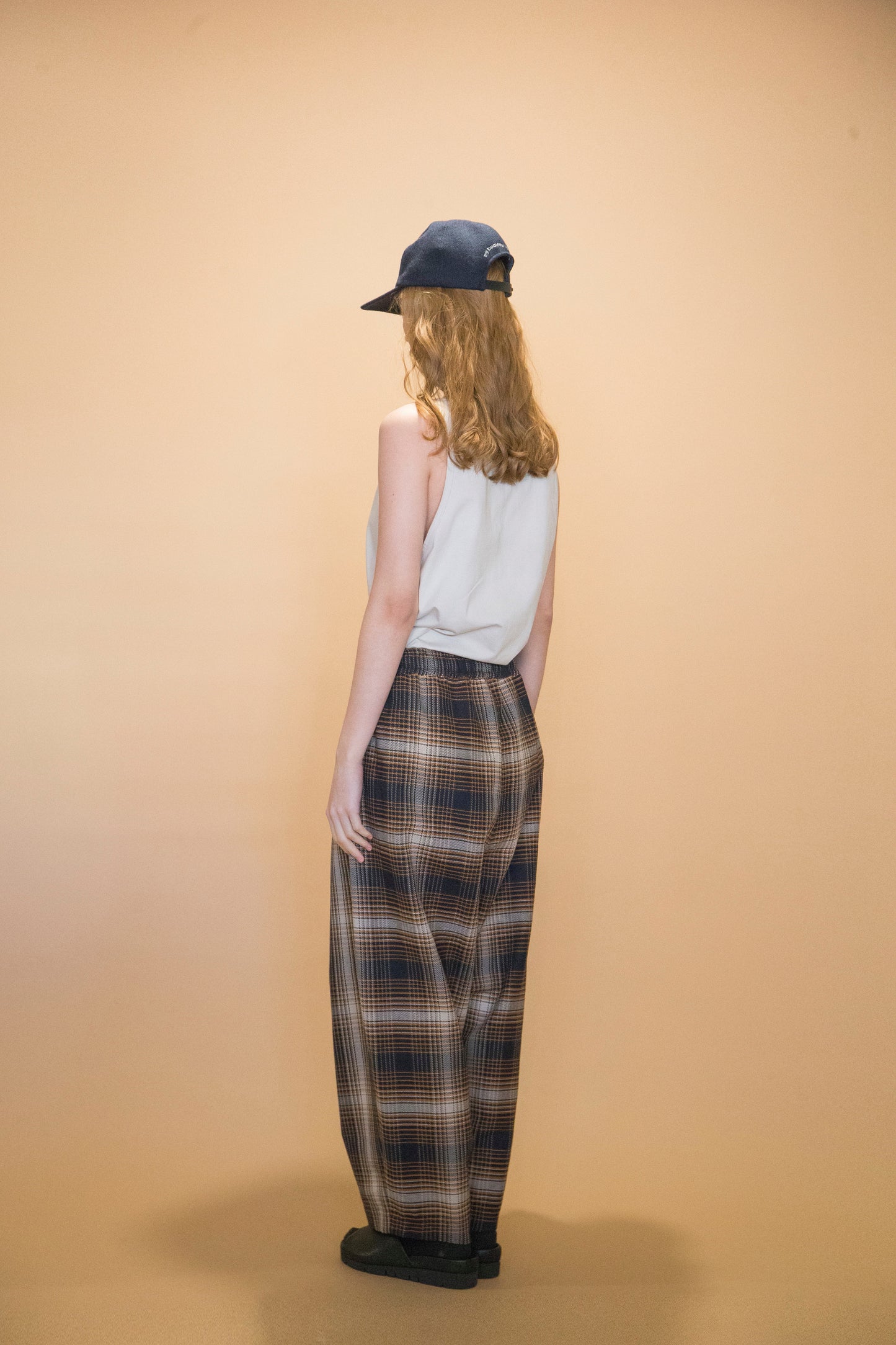 MY BEAUTIFUL LANDLET PLAID HEAVY TWILL PANTS