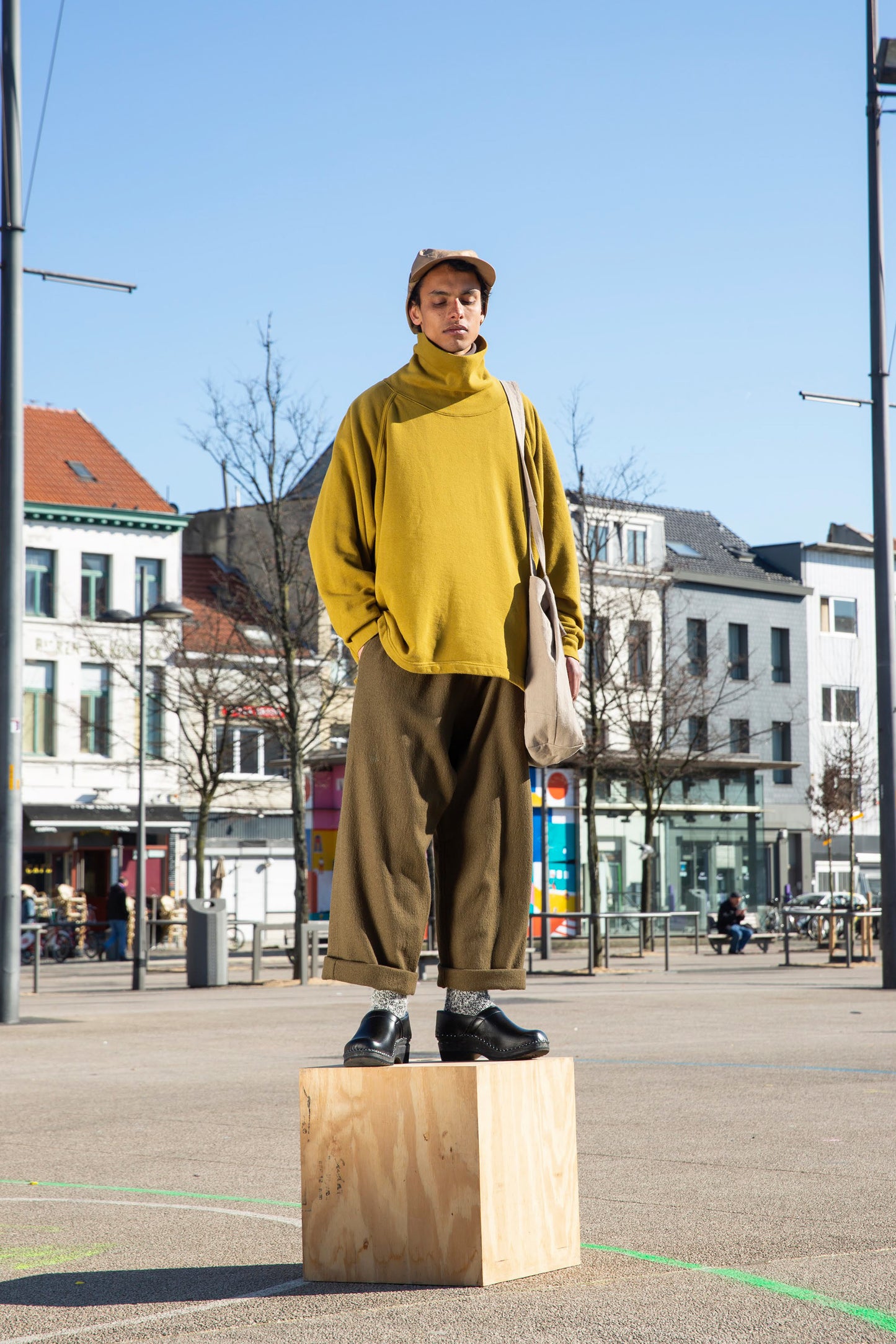 O PROJECT LOOPWHEEL TURTLE NECK SWEAT
