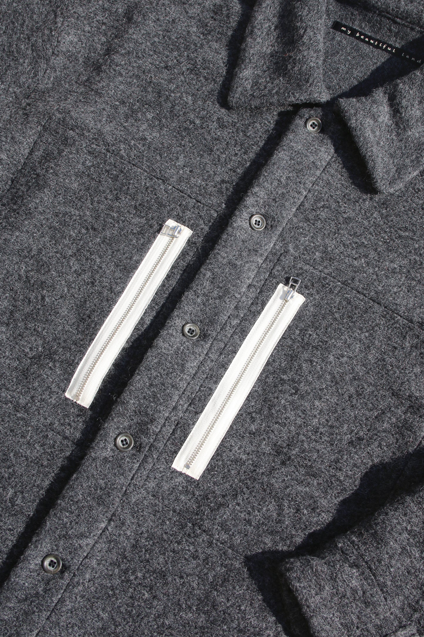 MY BEAUTIFUL LANDLET SLIVER WOOL SHIRT
