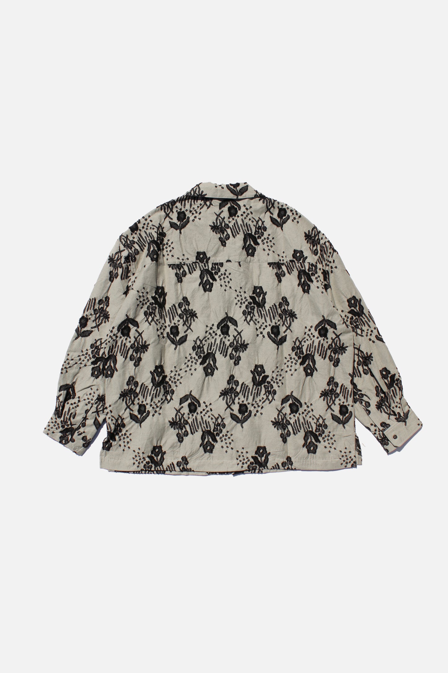 MY BEAUTIFUL LANDLET ORIGINAL FLOWER JACQUARD SHIRT - BEIGE