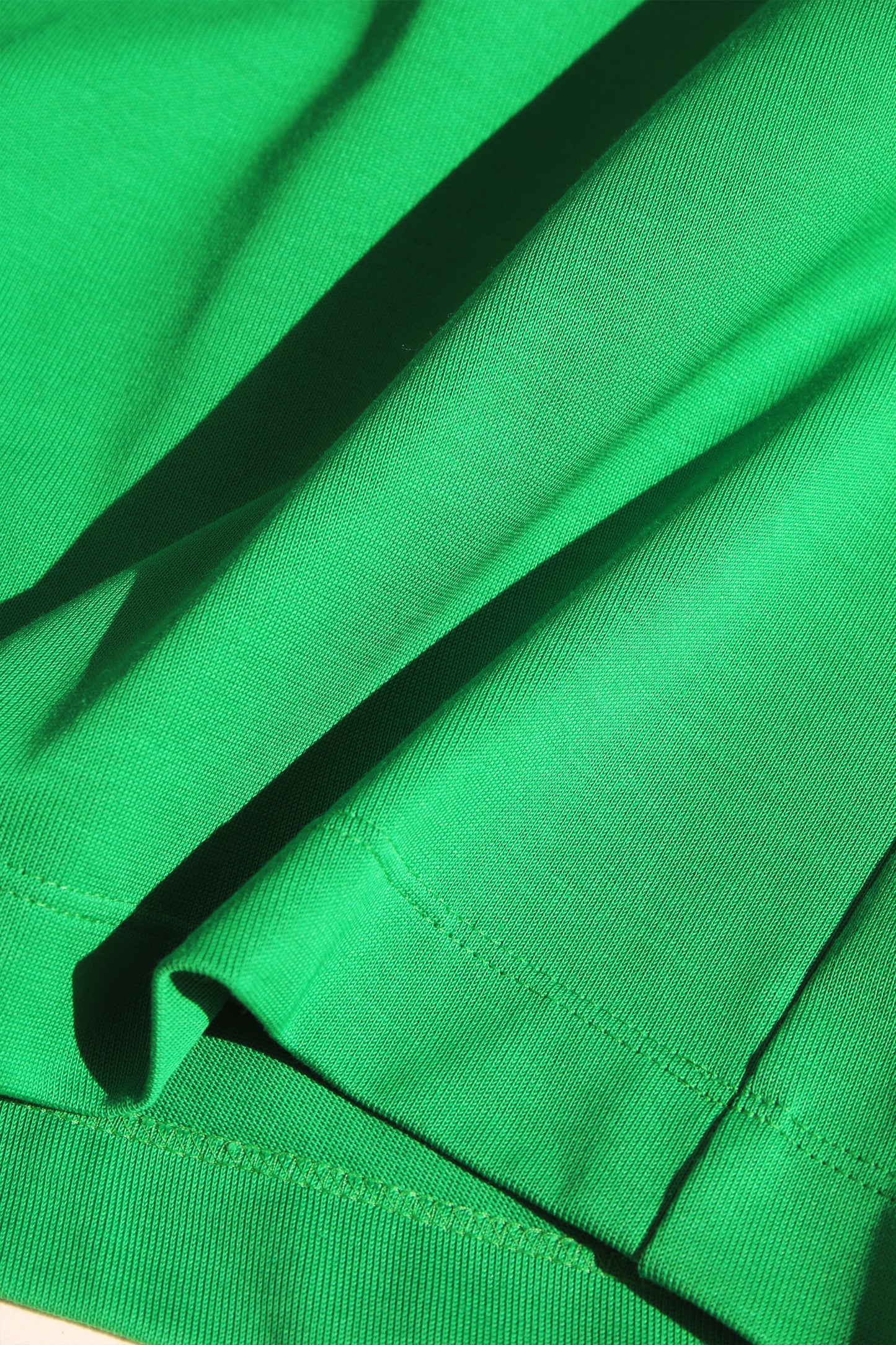 MY BEAUTIFUL LANDLET PARALLELED JERSEY V-NECK BIG TEE - GREEN