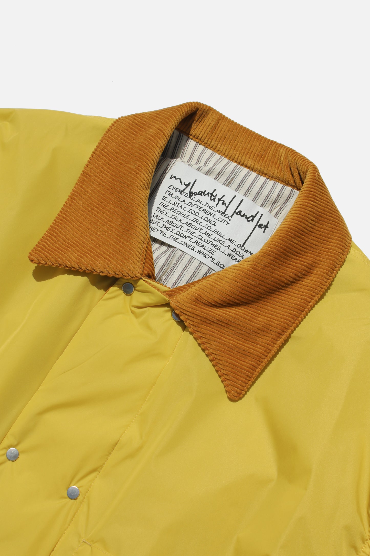 MY BEAUTIFUL LANDLET PADDED NYLON JACKET - YELLOW