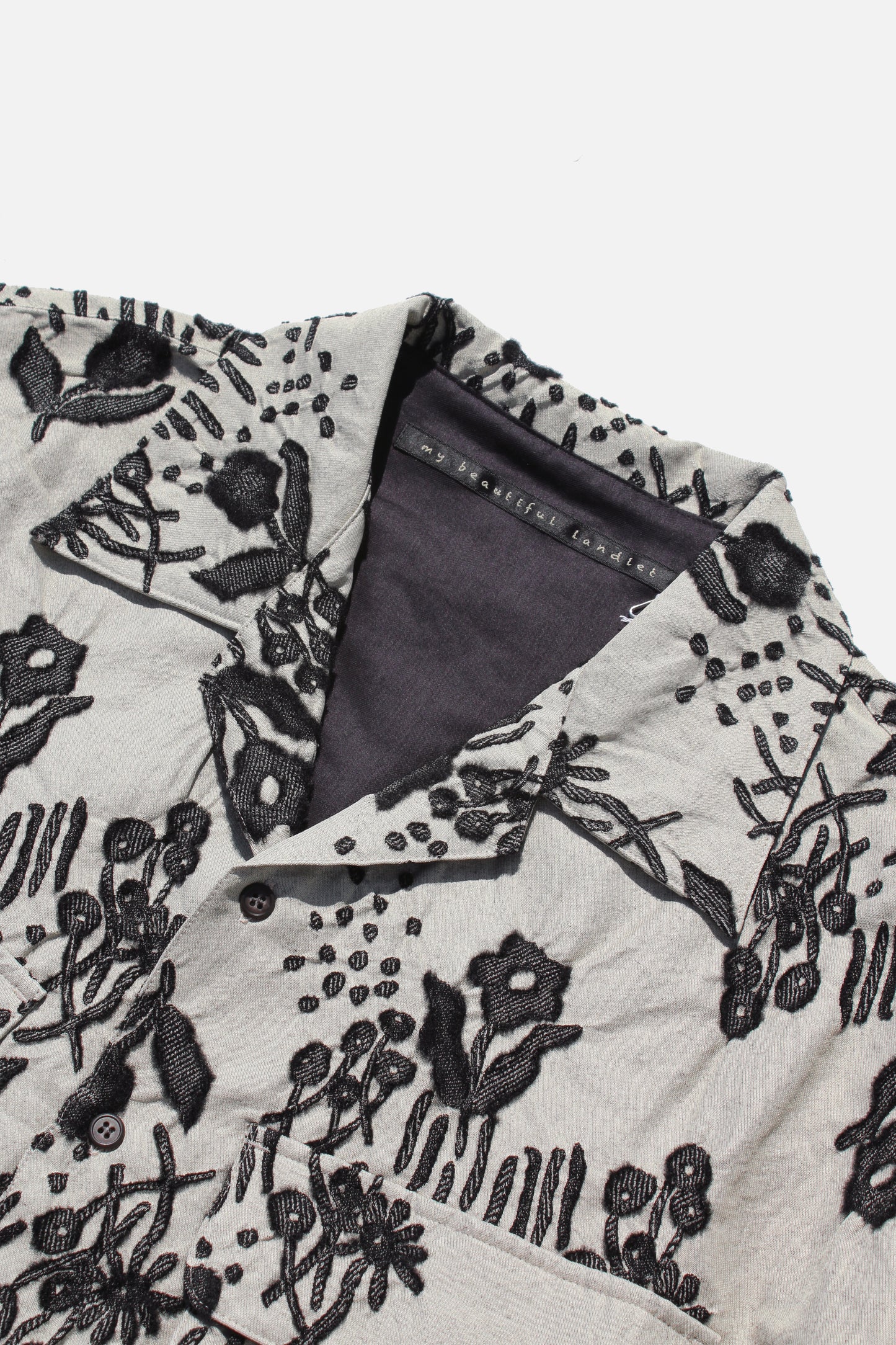 MY BEAUTIFUL LANDLET ORIGINAL FLOWER JACQUARD SHIRT - BEIGE