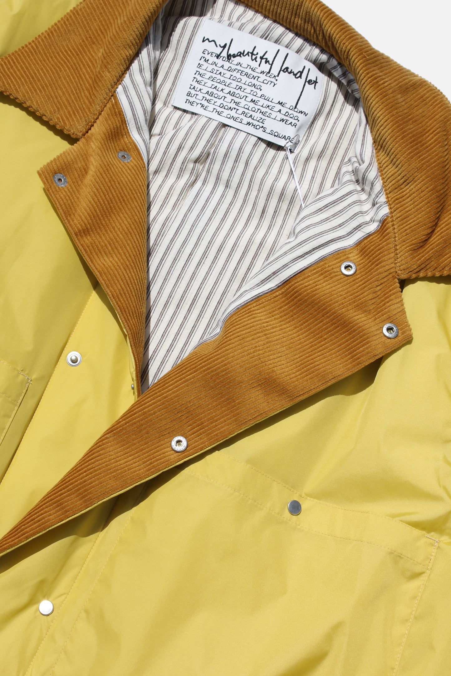 MY BEAUTIFUL LANDLET PADDED NYLON JACKET - YELLOW