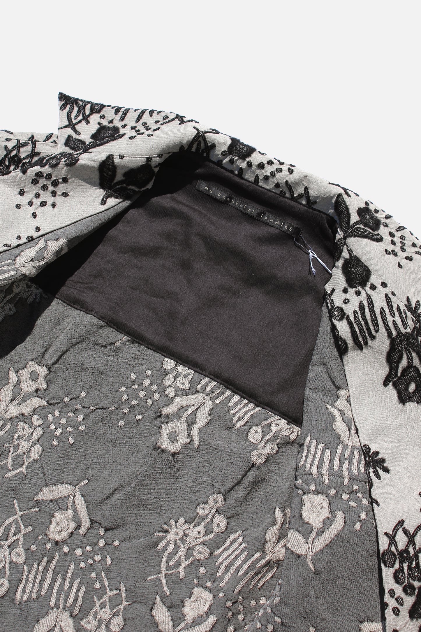 MY BEAUTIFUL LANDLET ORIGINAL FLOWER JACQUARD SHIRT - BEIGE