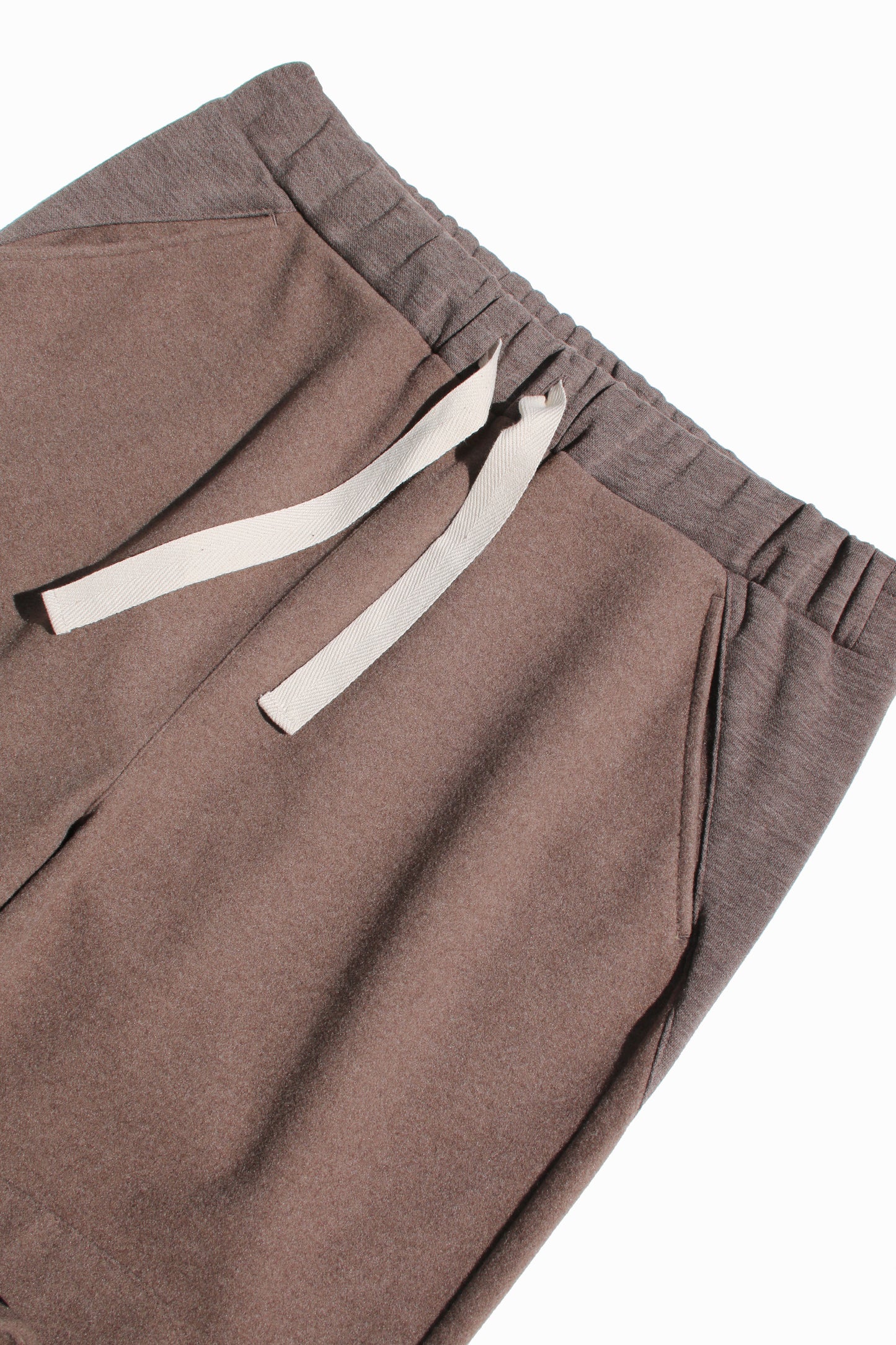 VOAAOV HYBRID RELUX JERJEY PANTS - BROWN