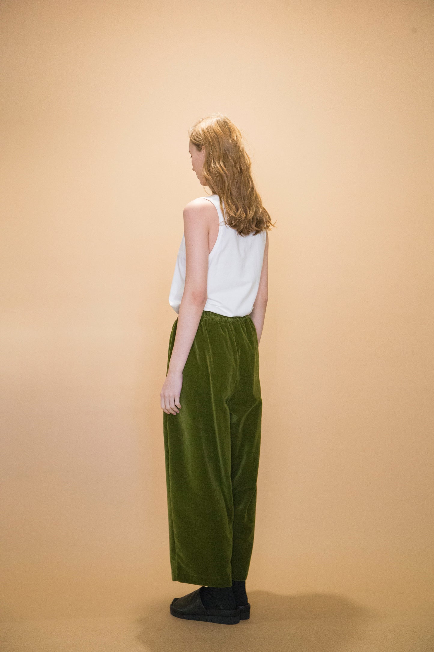 MY BEAUTIFUL LANDLET VELVET USED FINISH PANTS