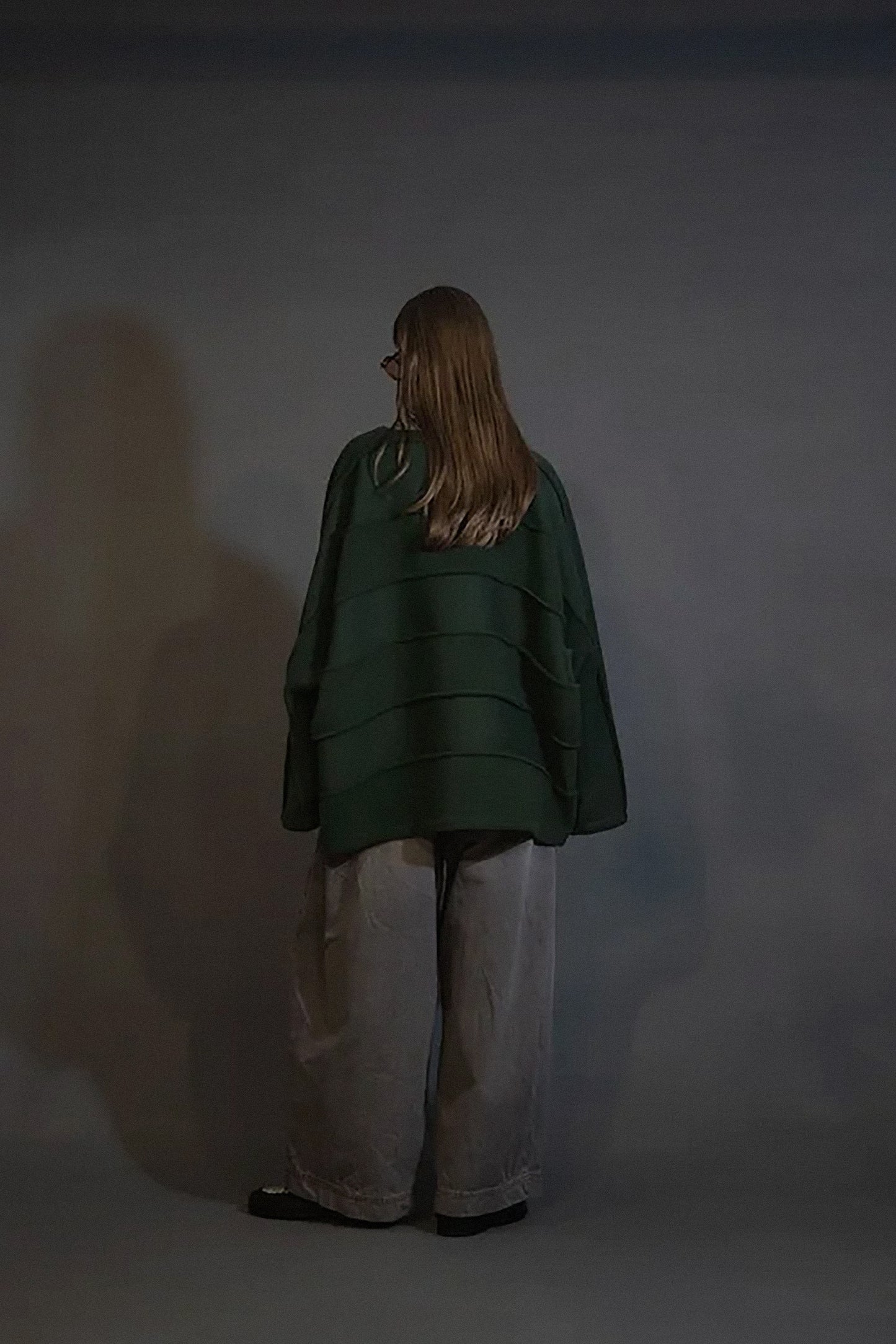 MY BEAUTIFUL LANDLET NAPPING BRUSHED FRENCH TERRY PULLOVER - GREEN