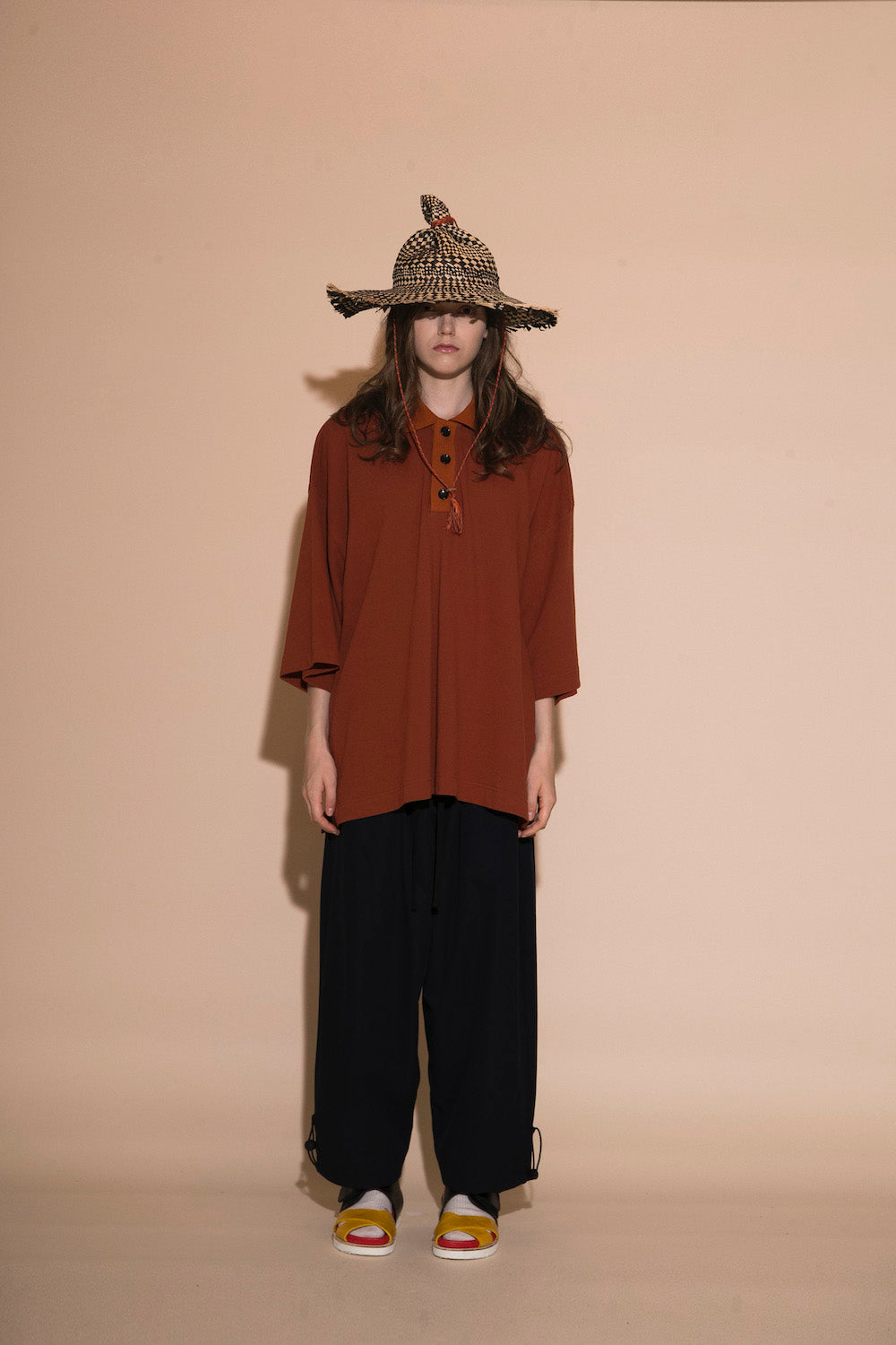 MY BEAUTIFUL LANDLET SEED STITCH SS POLO TEE - ORANGE