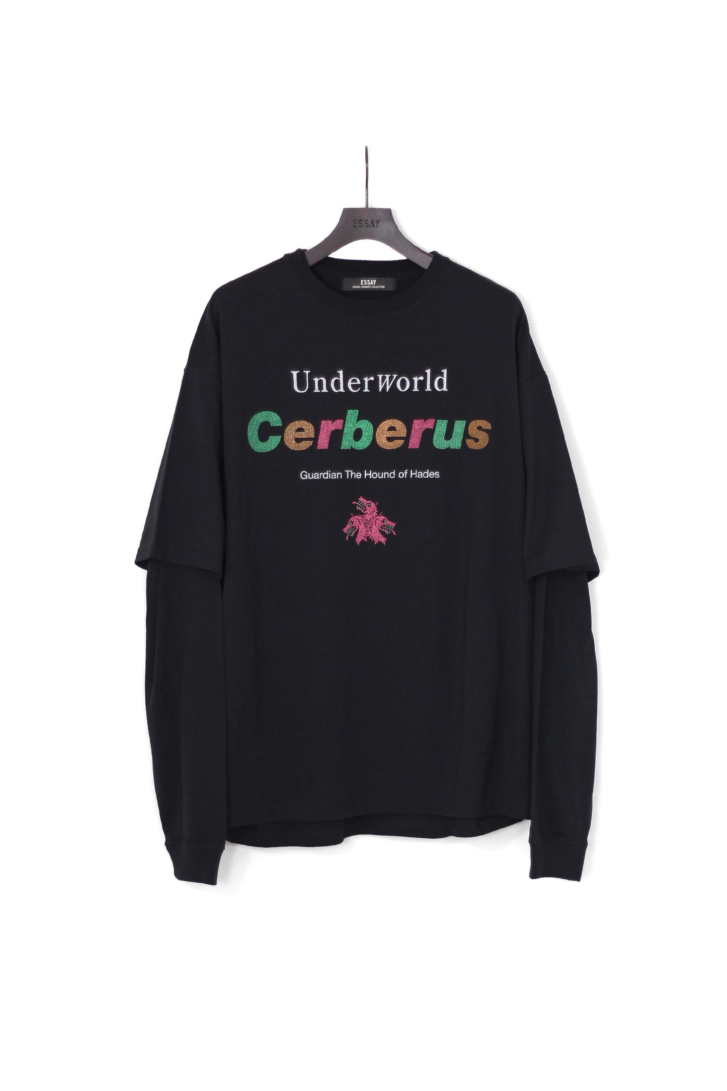 ESSAY LAYERED OVERSIZE LONG T-SHIRT - UNDERWORLD