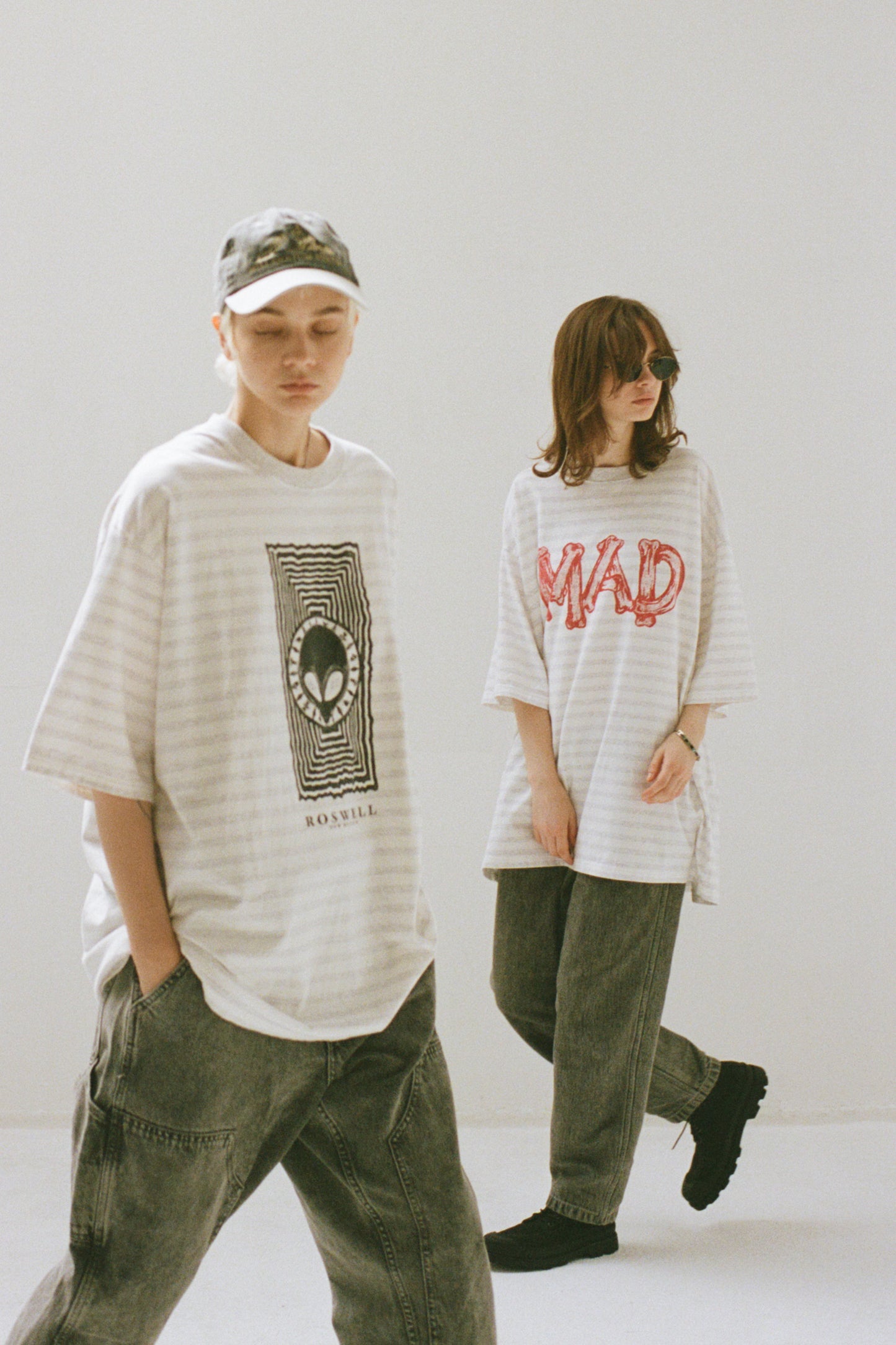 ESSAY ORIGINAL SHADOW STRIPE T-SHIRT - ROSWELL