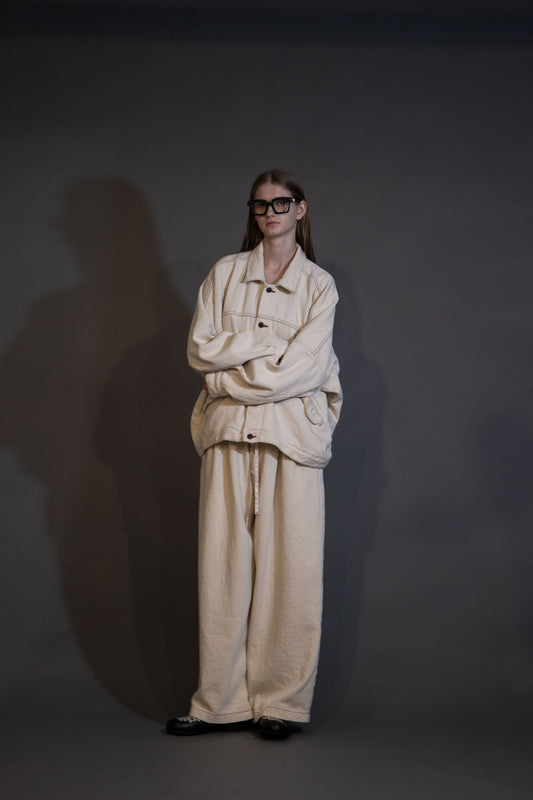 MY BEAUTIFUL LANDLET SOFT DENIM WIDE JACKET - KINARI