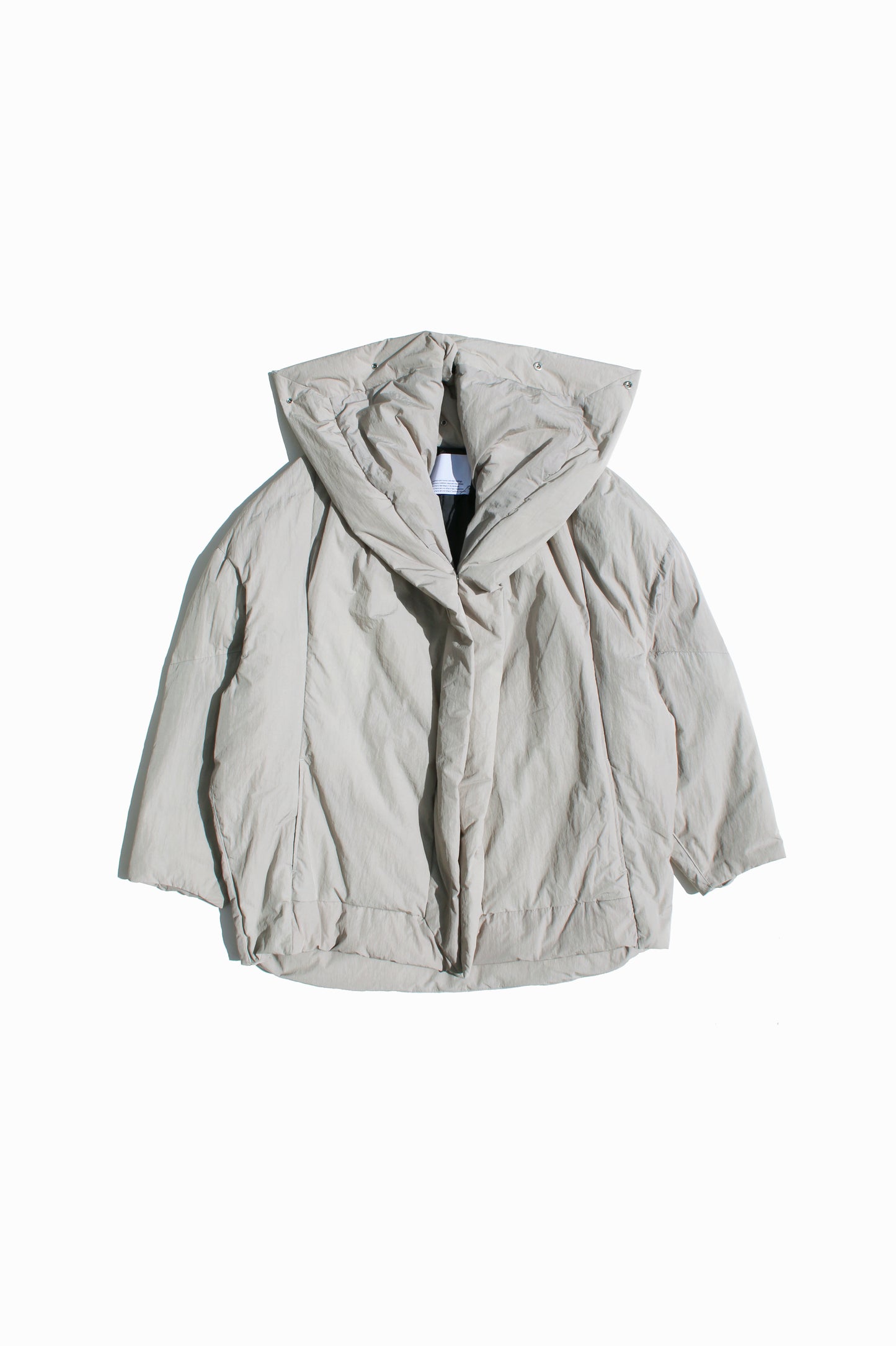 VOAAOV KAWADA DOWN × BRIGHT JET TAFFETA JACKET - LIGHT GRAY