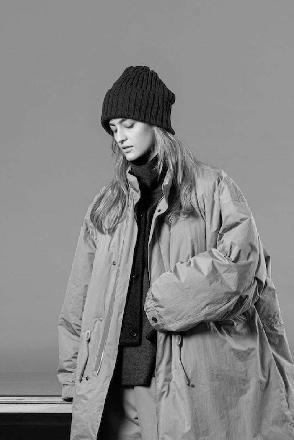 VOAAOV KNIT BEANIE - BLACK