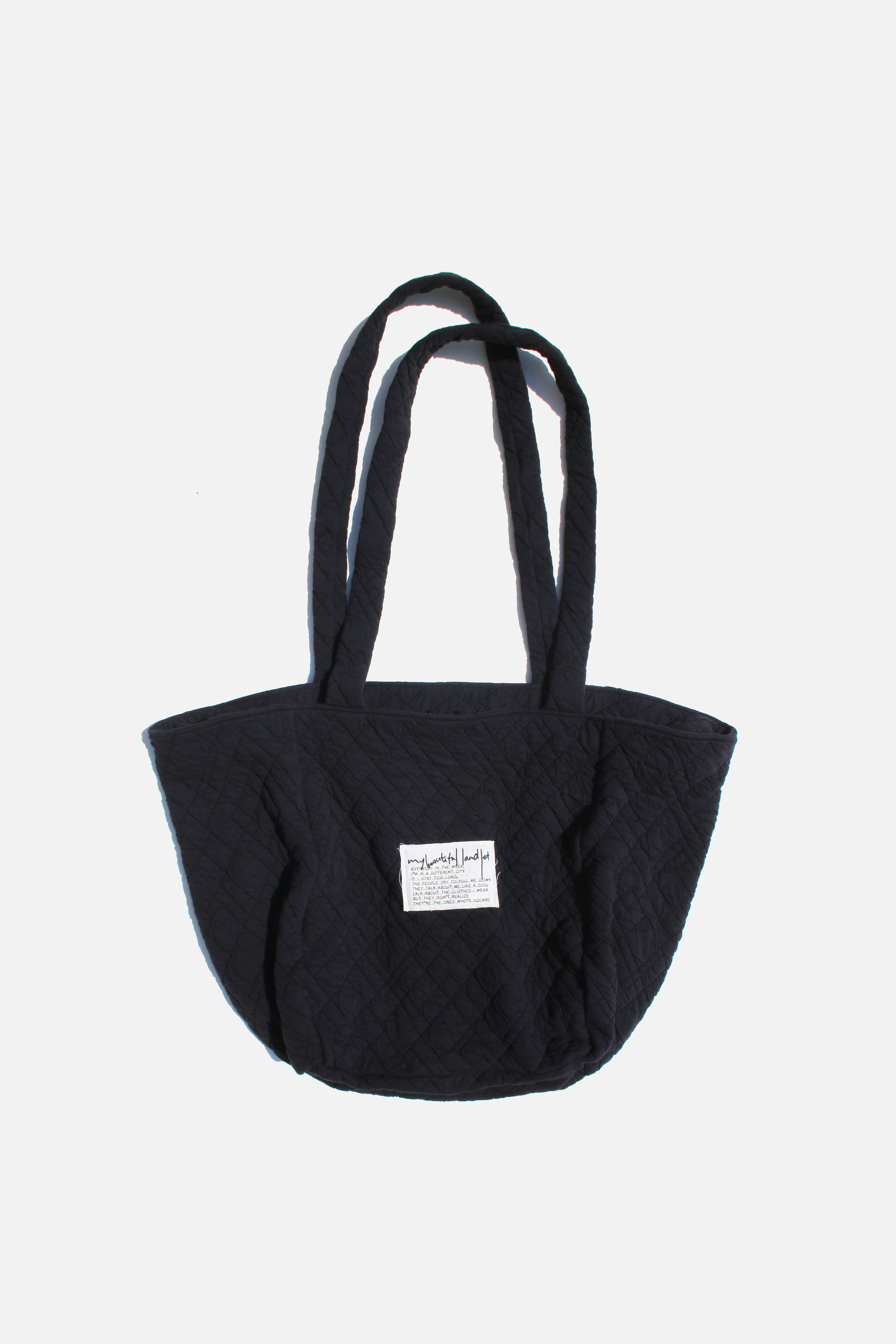MY BEAUTIFUL LANDLET QUILTED JACQUARD BAG - BLACK – TOYASIDO