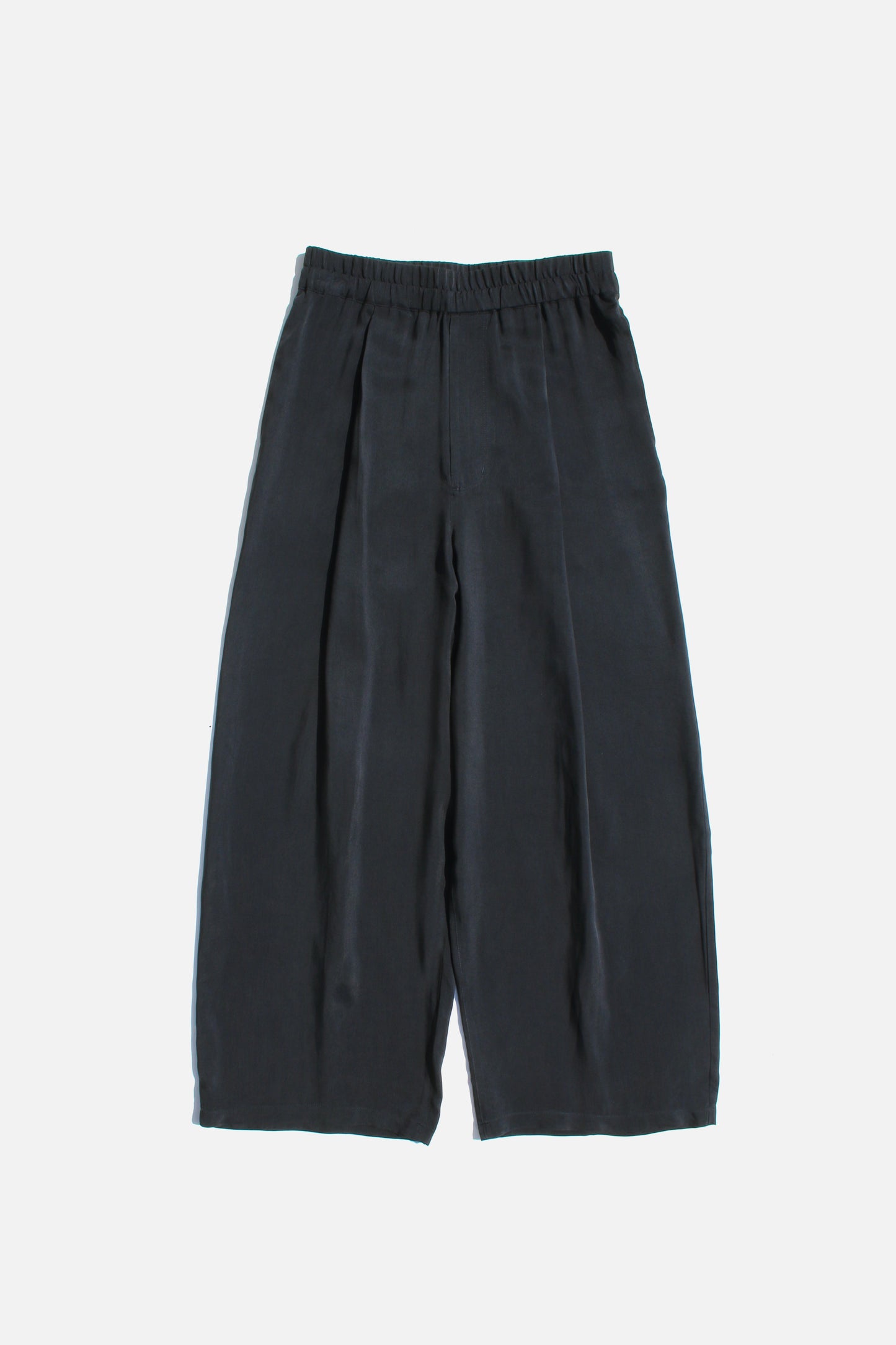 VOAAOV CUPRO TWILL PANTS - BLACK