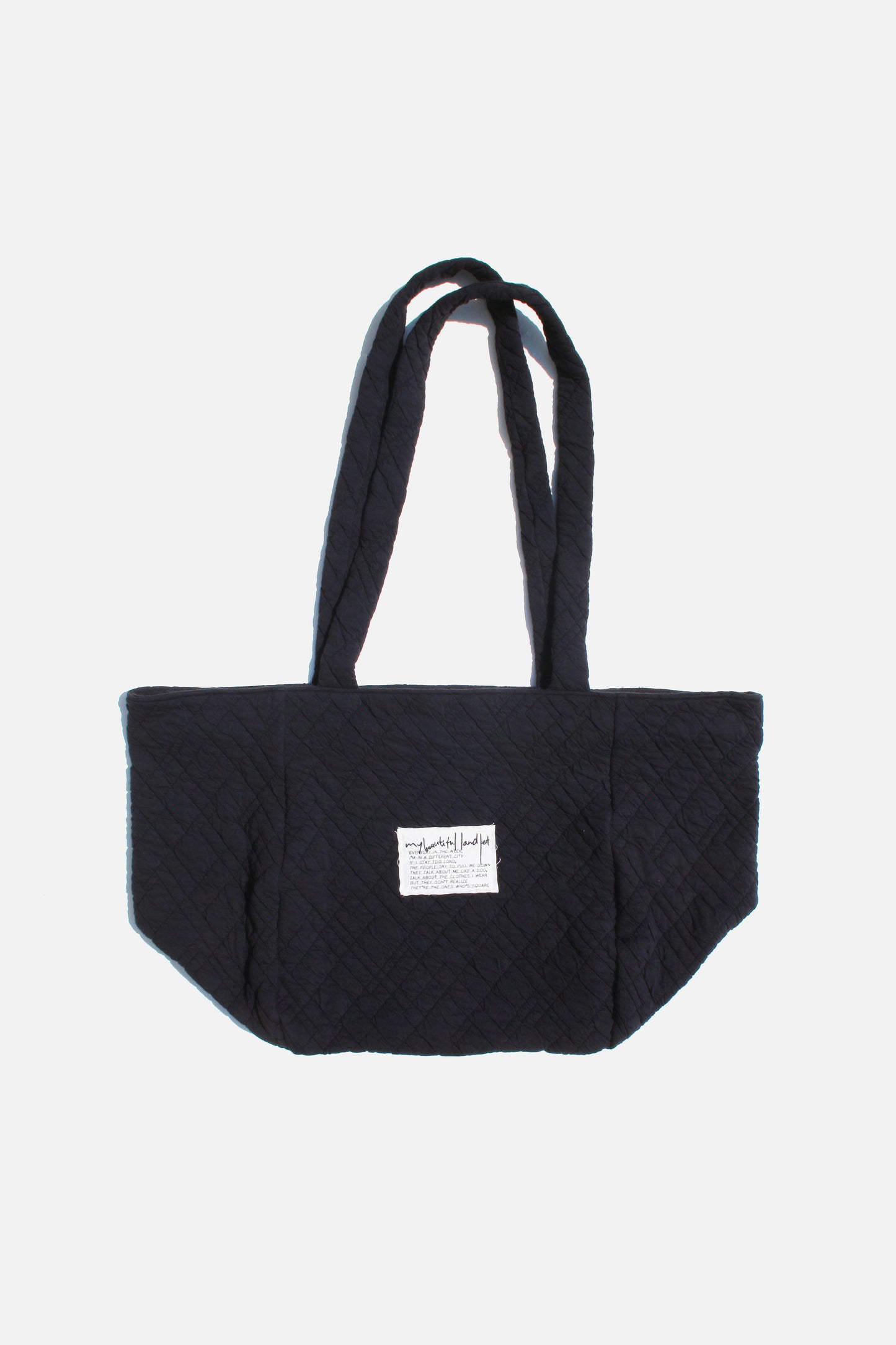 MY BEAUTIFUL LANDLET QUILTED JACQUARD BAG - BLACK