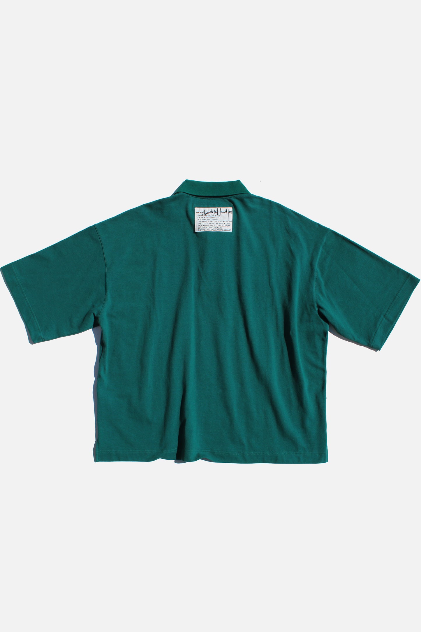 MY BEAUTIFUL LANDLET SEED STITCH SS POLO TEE - GREEN