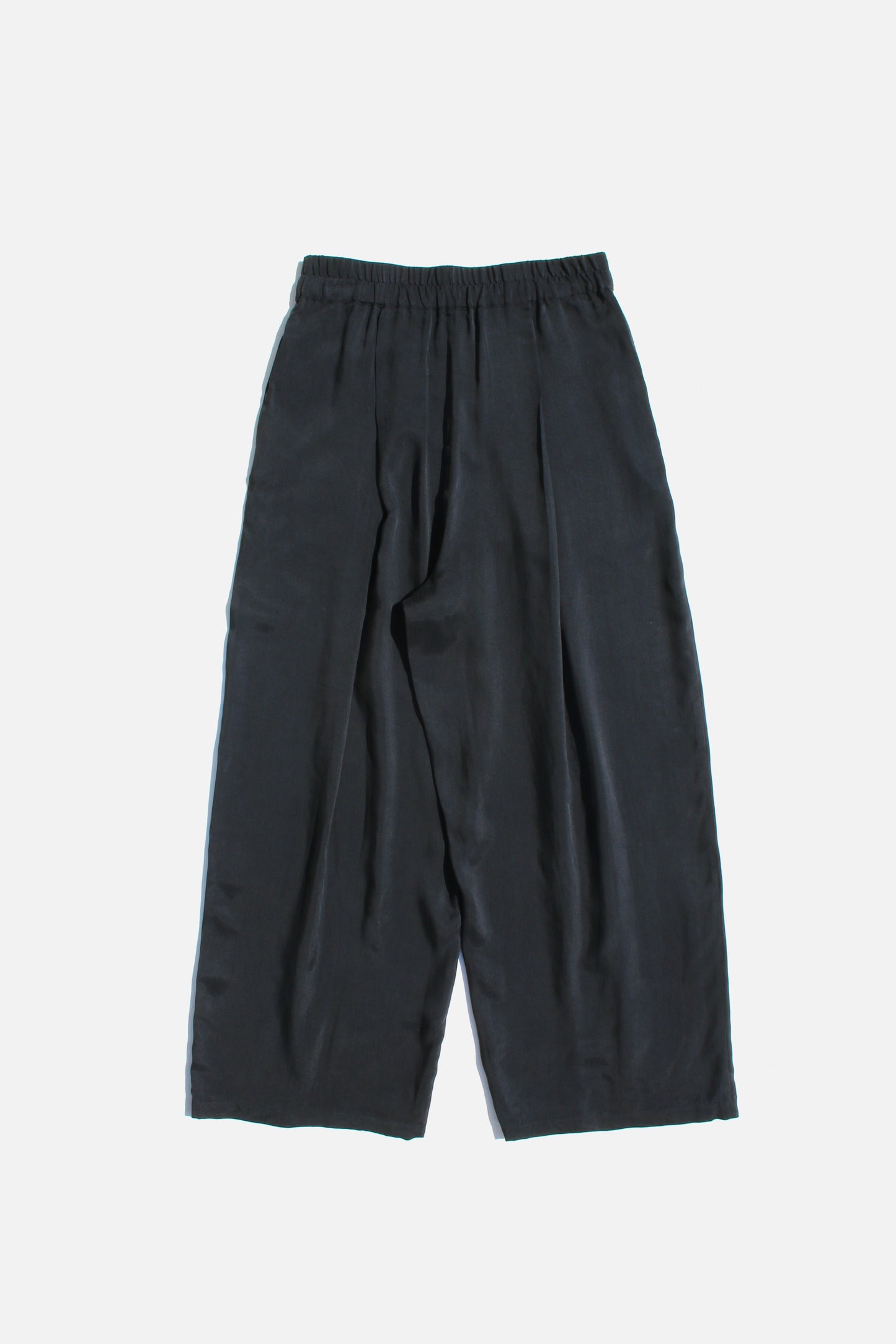 VOAAOV CUPRO TWILL PANTS - BLACK