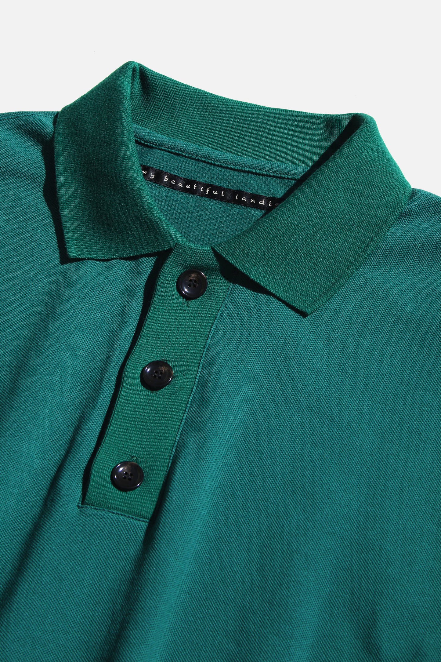 MY BEAUTIFUL LANDLET SEED STITCH SS POLO TEE - GREEN