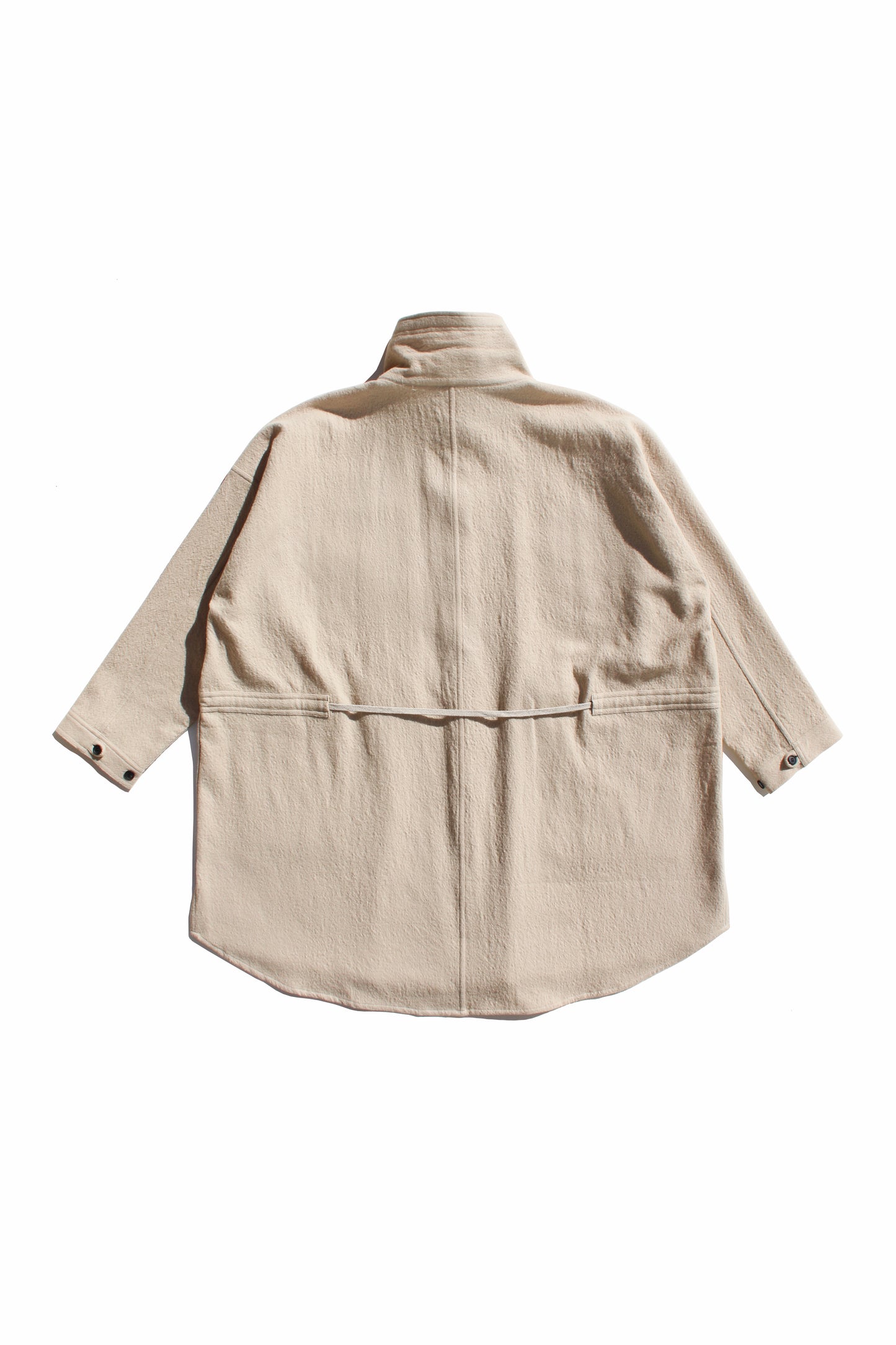 O PROJECT TEDDY WOOL TWILL PARKA JACKET - BEIGE