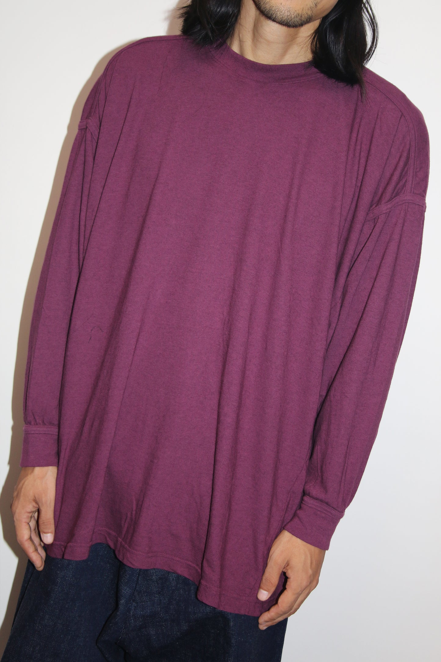 O PROJECT COTTON WOOL JERSEY LONG SLEEVE TEE