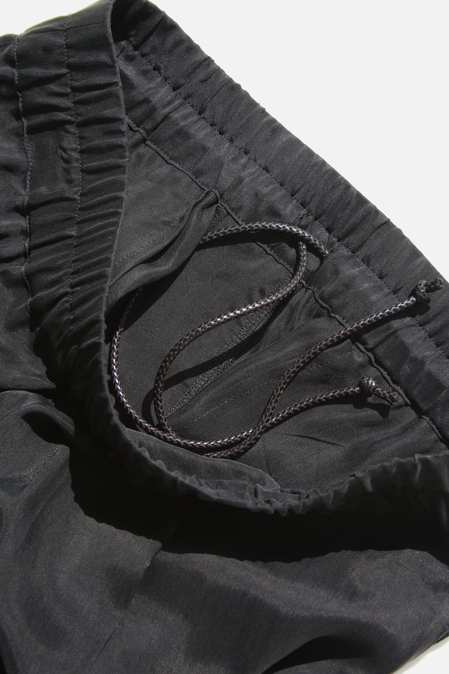 VOAAOV CUPRO TWILL PANTS - BLACK