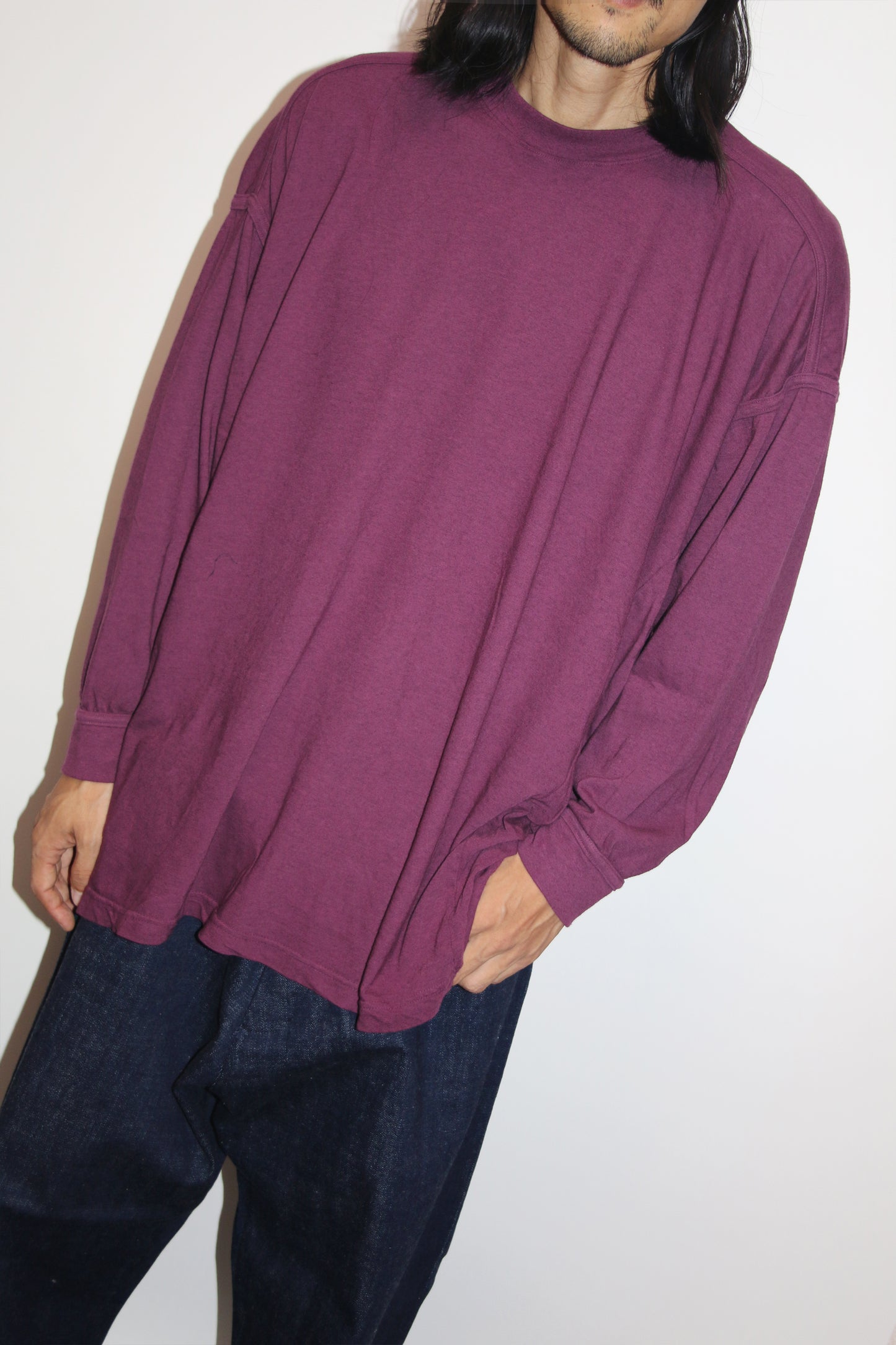 O PROJECT COTTON WOOL JERSEY LONG SLEEVE TEE