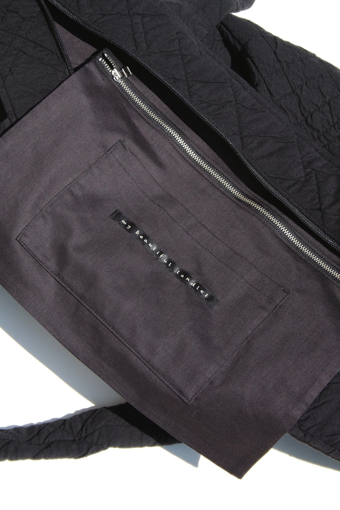 MY BEAUTIFUL LANDLET QUILTED JACQUARD BAG - BLACK