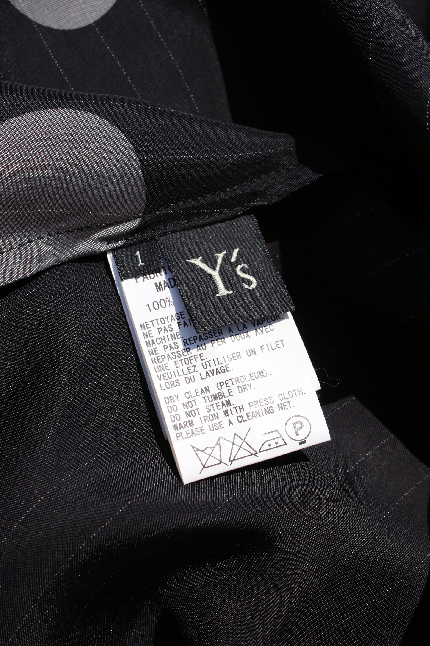 Y's CUPRO DRESS BLACK